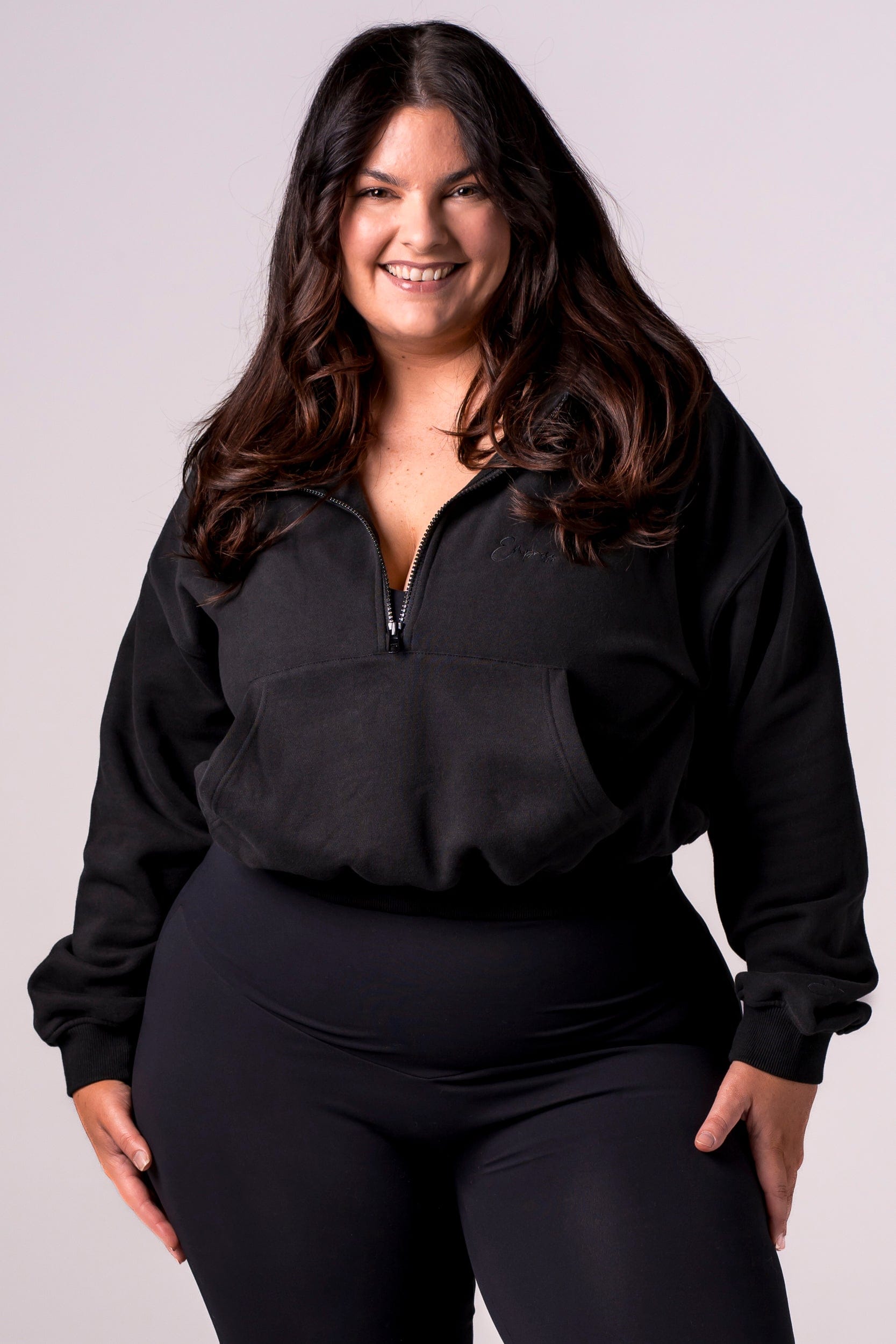 Cropped Black Hoodie