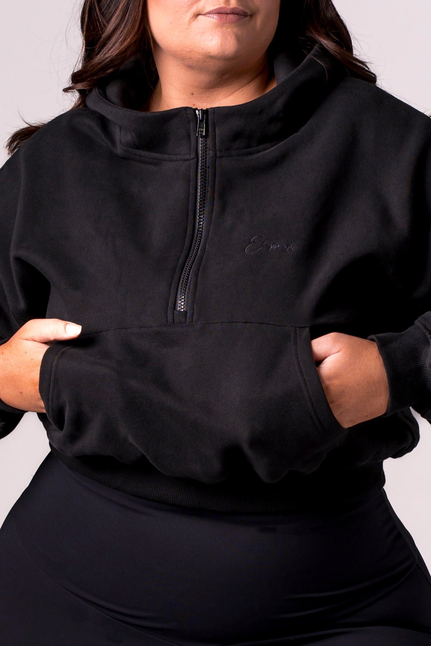 Cropped Black Hoodie