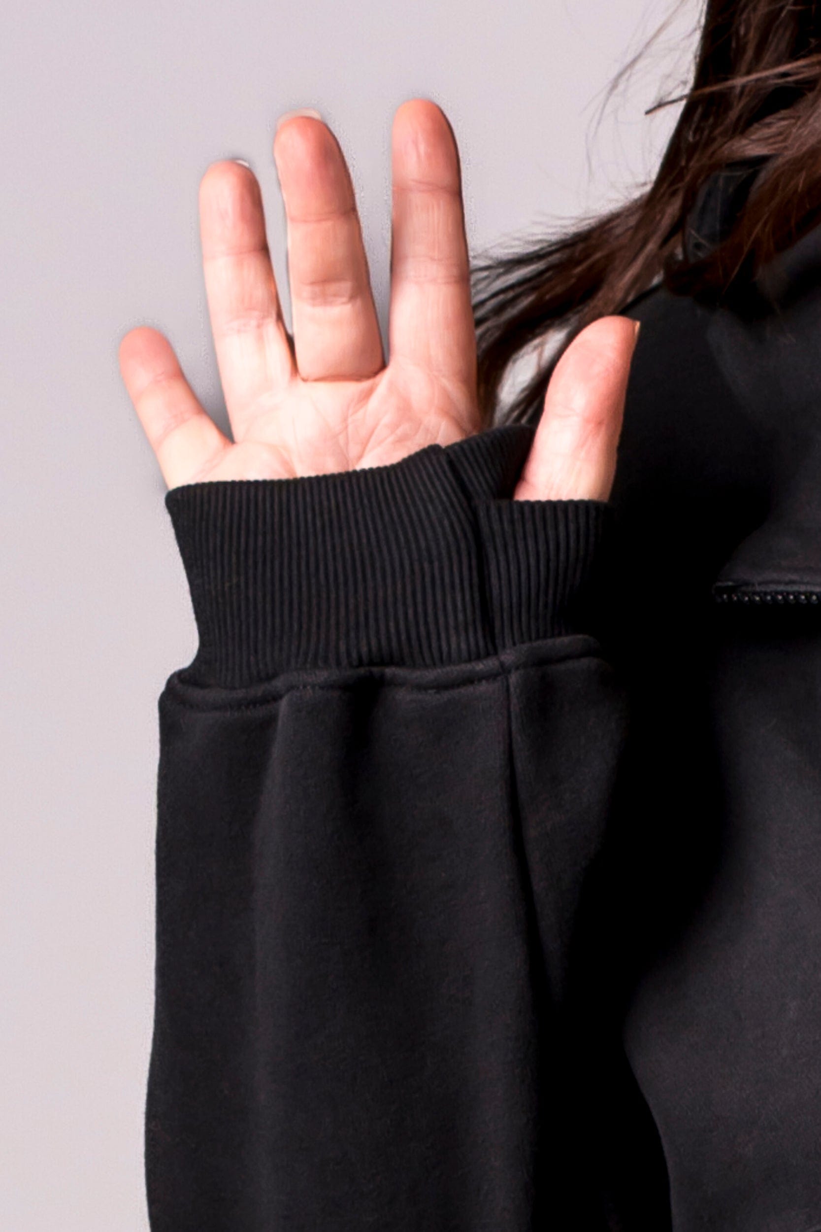 Cropped Black Hoodie