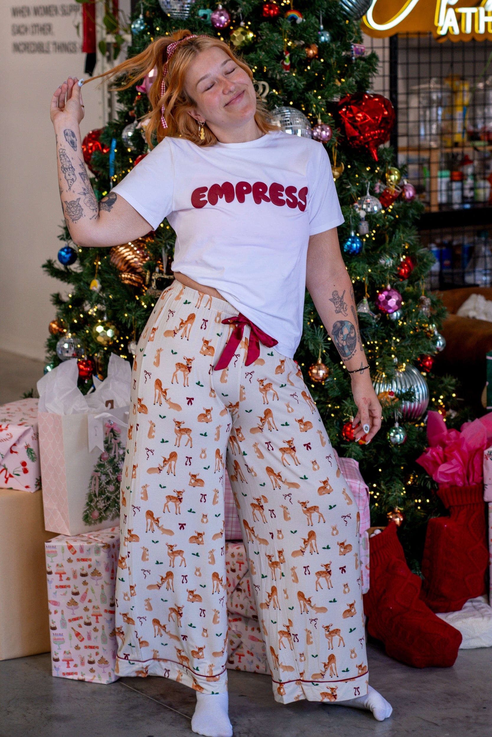 Deer Santa Bamboo Pyjama Pants
