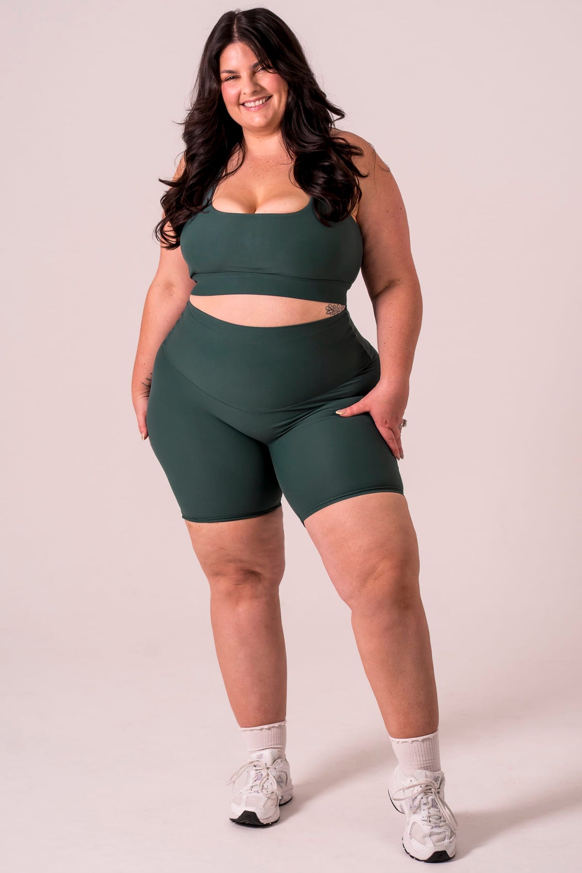 Emerald Dynamic High Waisted Booty Shorts