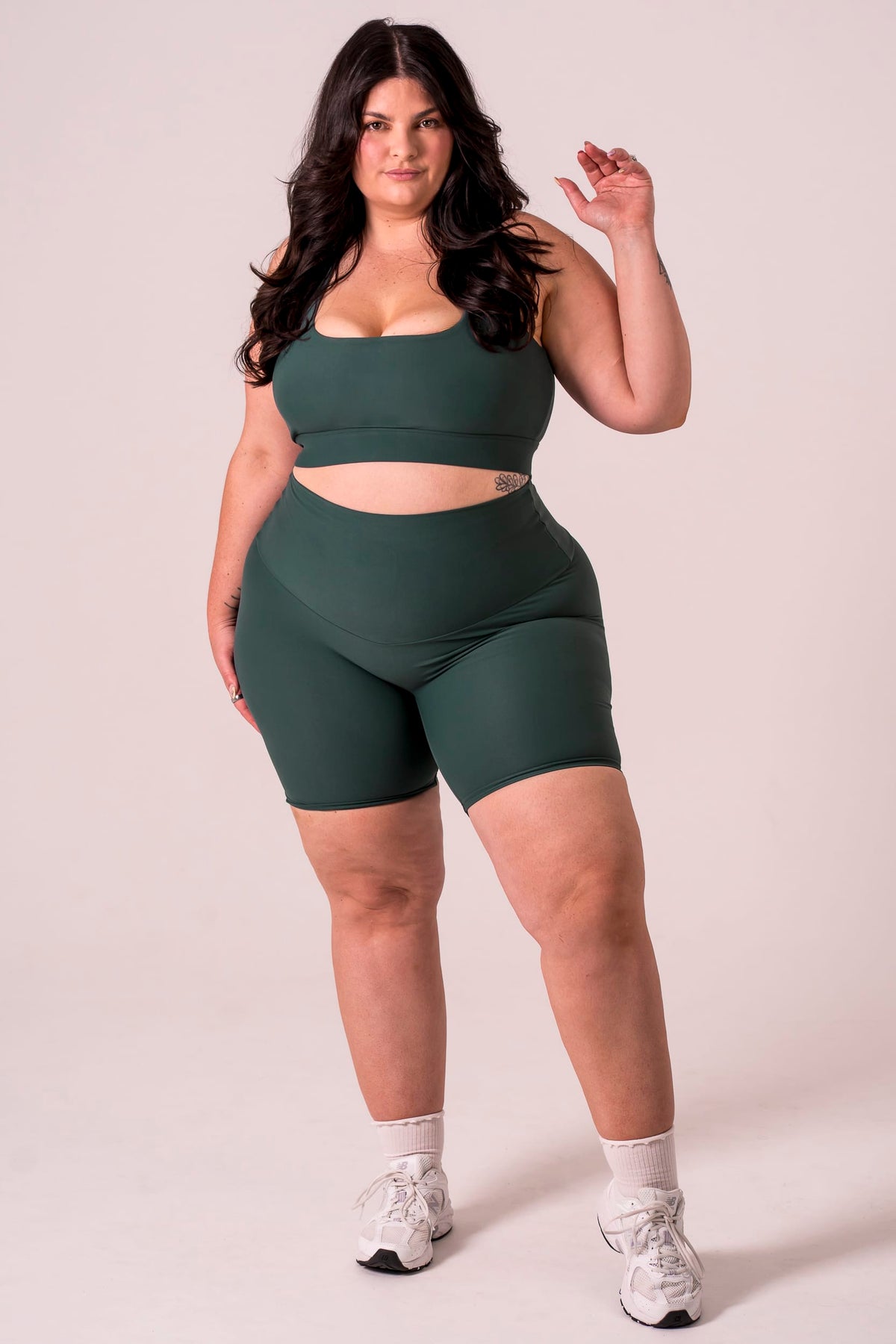 Emerald Dynamic High Waisted Booty Shorts