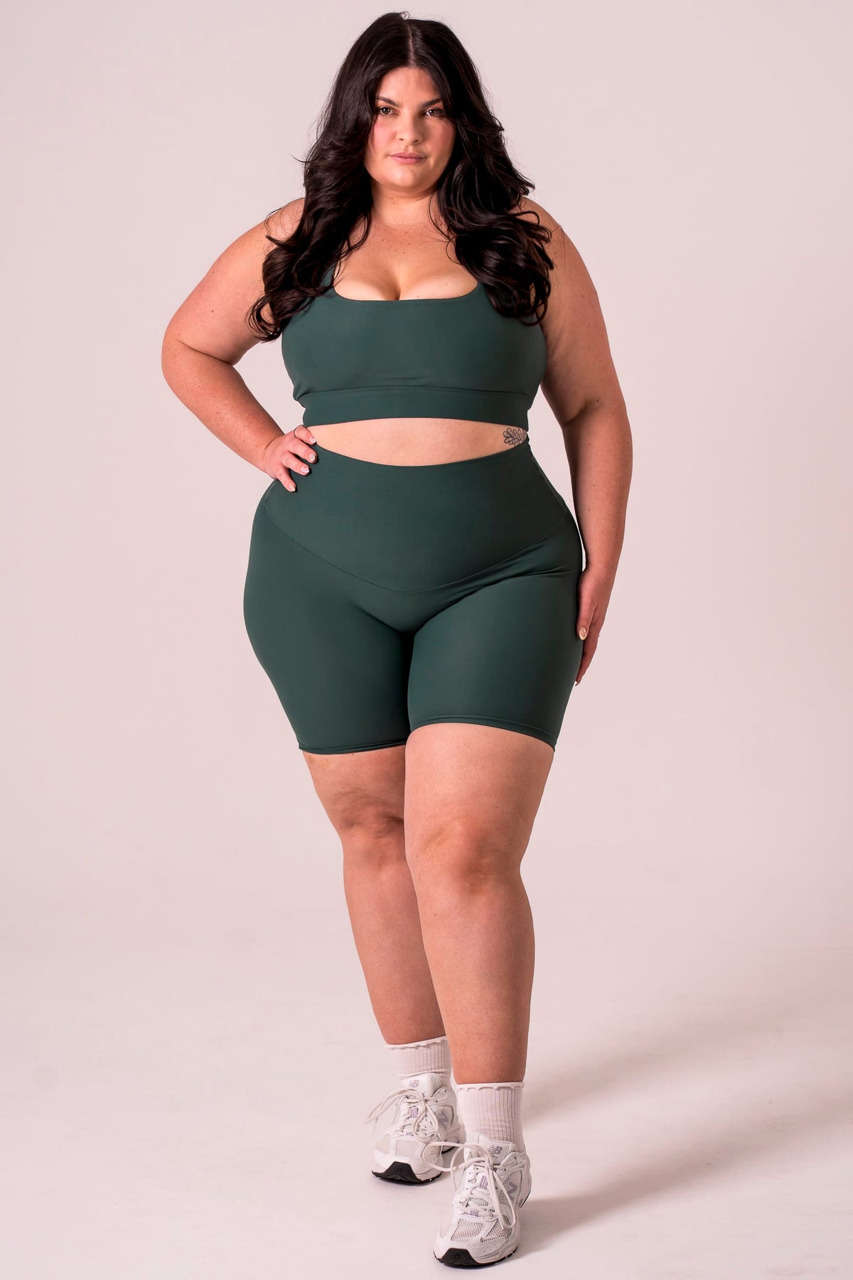 Emerald Dynamic High Waisted Booty Shorts