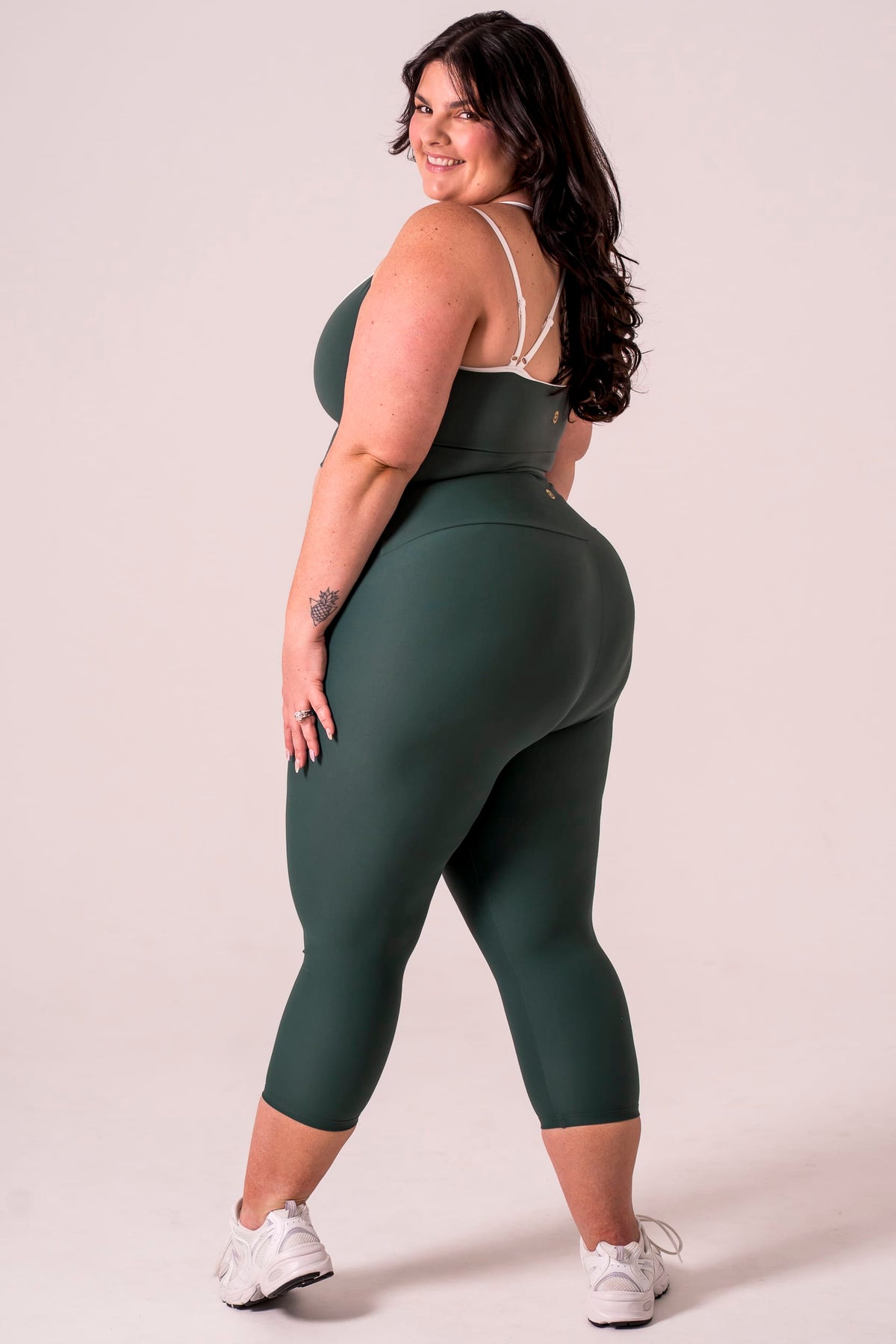 Emerald Dynamic High Waisted Capri Leggings