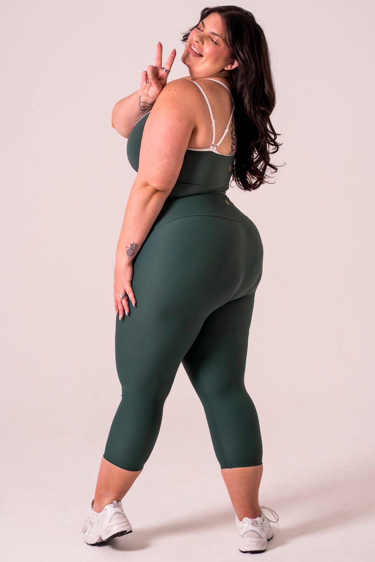 Emerald Dynamic High Waisted Capri Leggings