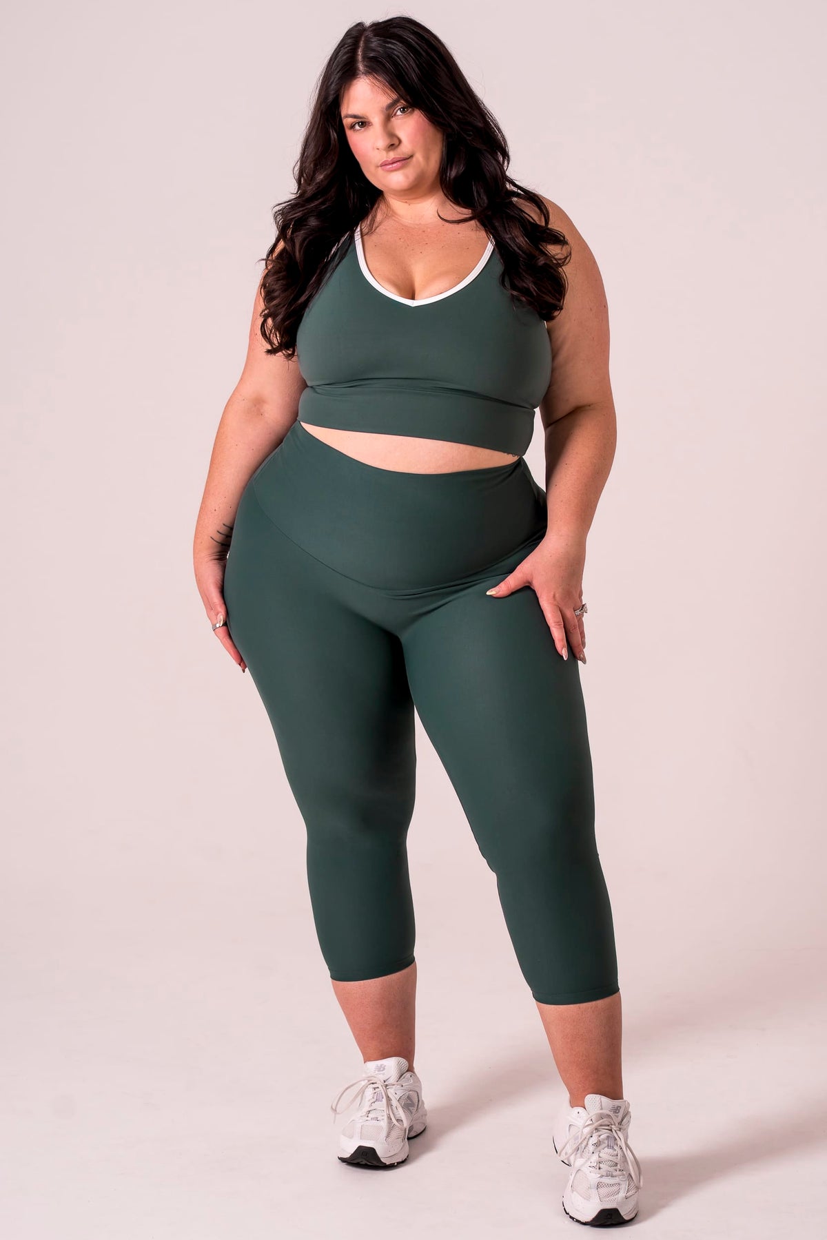 Emerald Dynamic High Waisted Capri Leggings