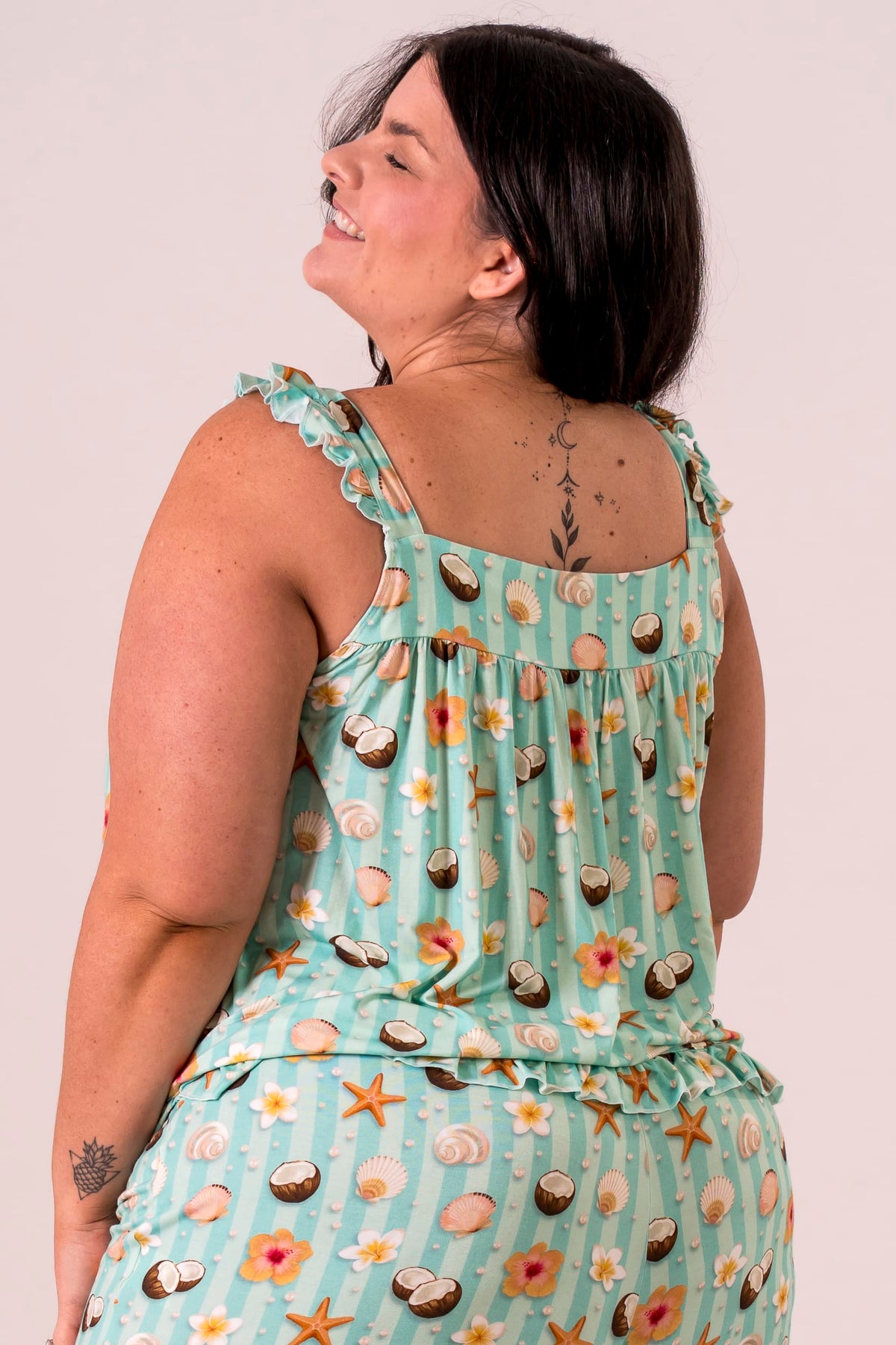Endless Summer Bamboo Frill Pyjama Shirt