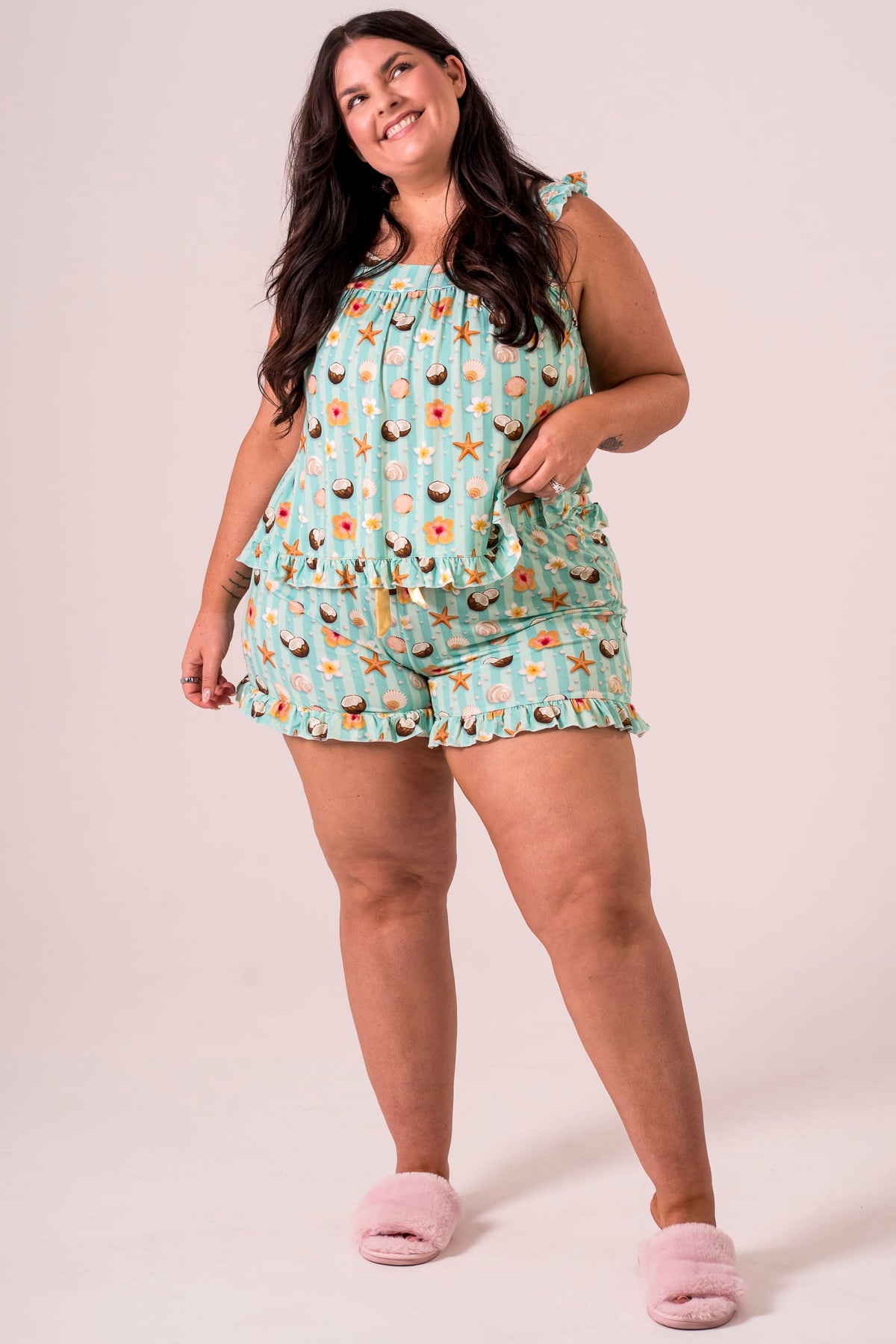 Endless Summer Bamboo Frill Pyjama Shorts