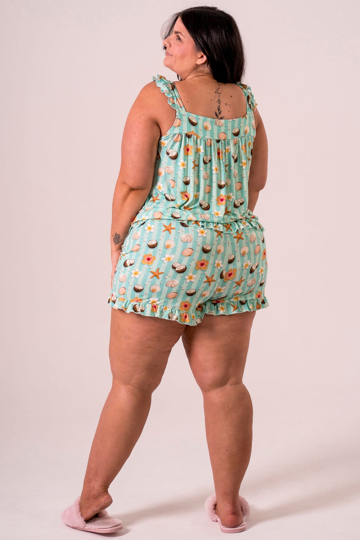 Endless Summer Bamboo Frill Pyjama Shorts