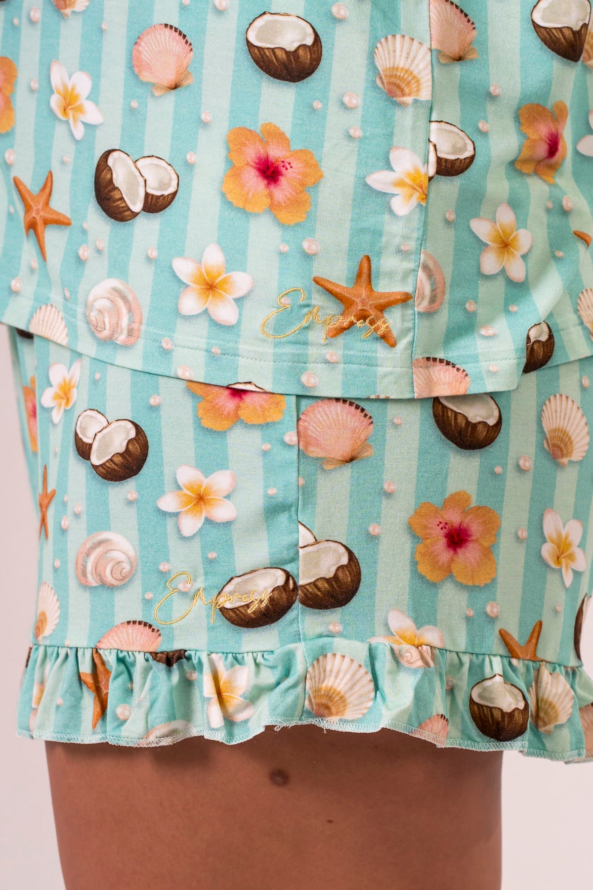 Endless Summer Bamboo Frill Pyjama Shorts