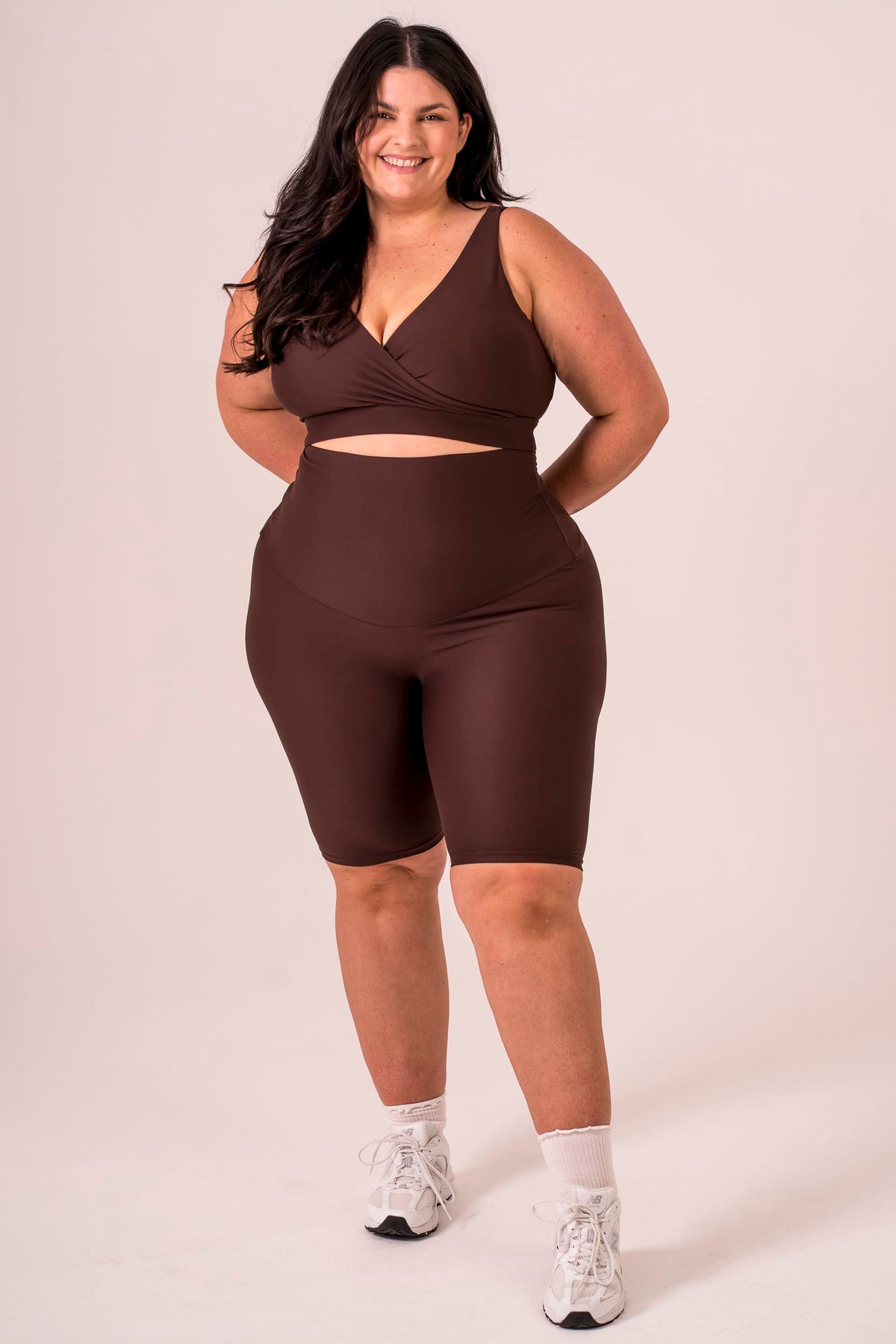Espresso Dynamic Extra High Waisted Bike Shorts