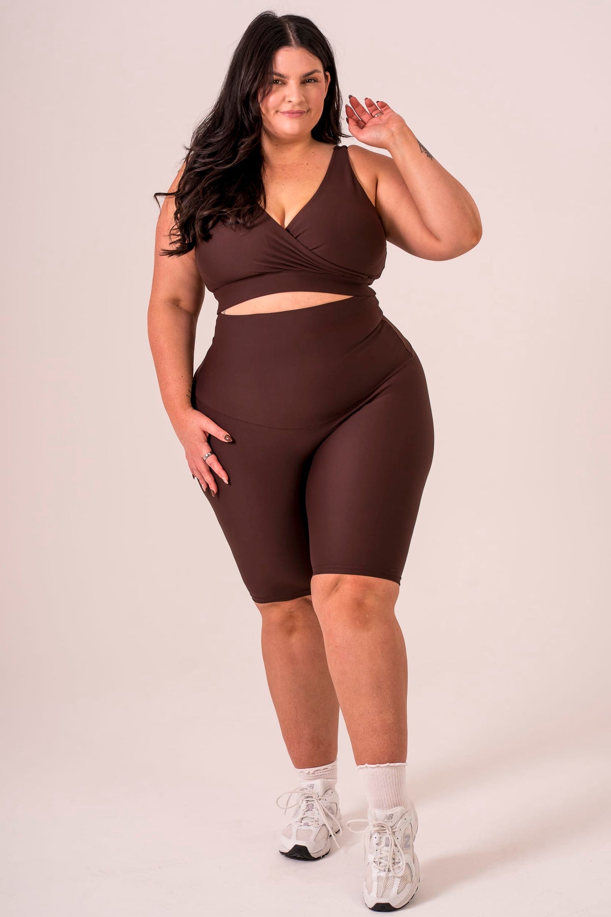 Espresso Dynamic Extra High Waisted Bike Shorts