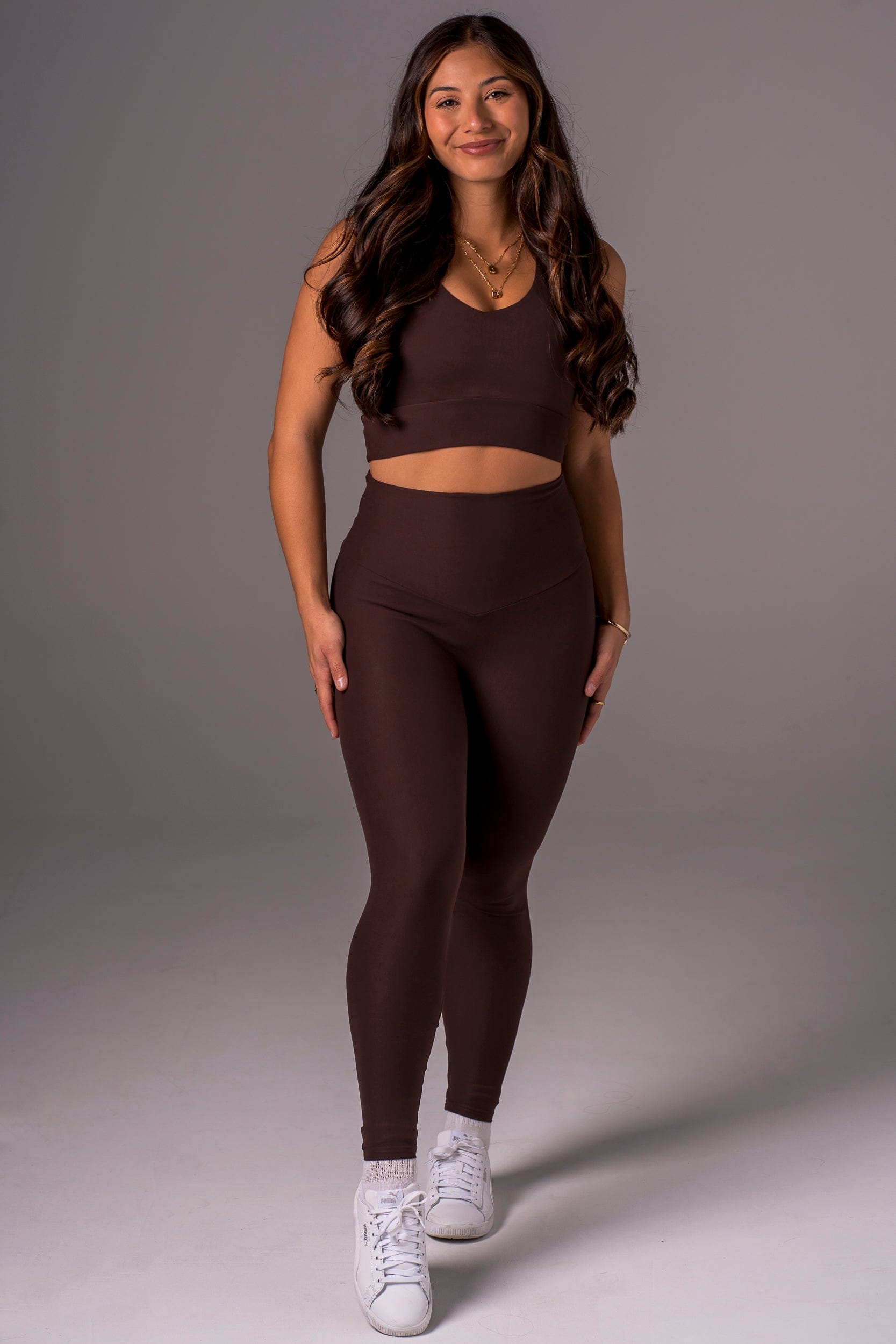 Espresso Dynamic High Waisted Ankle Biter Leggings