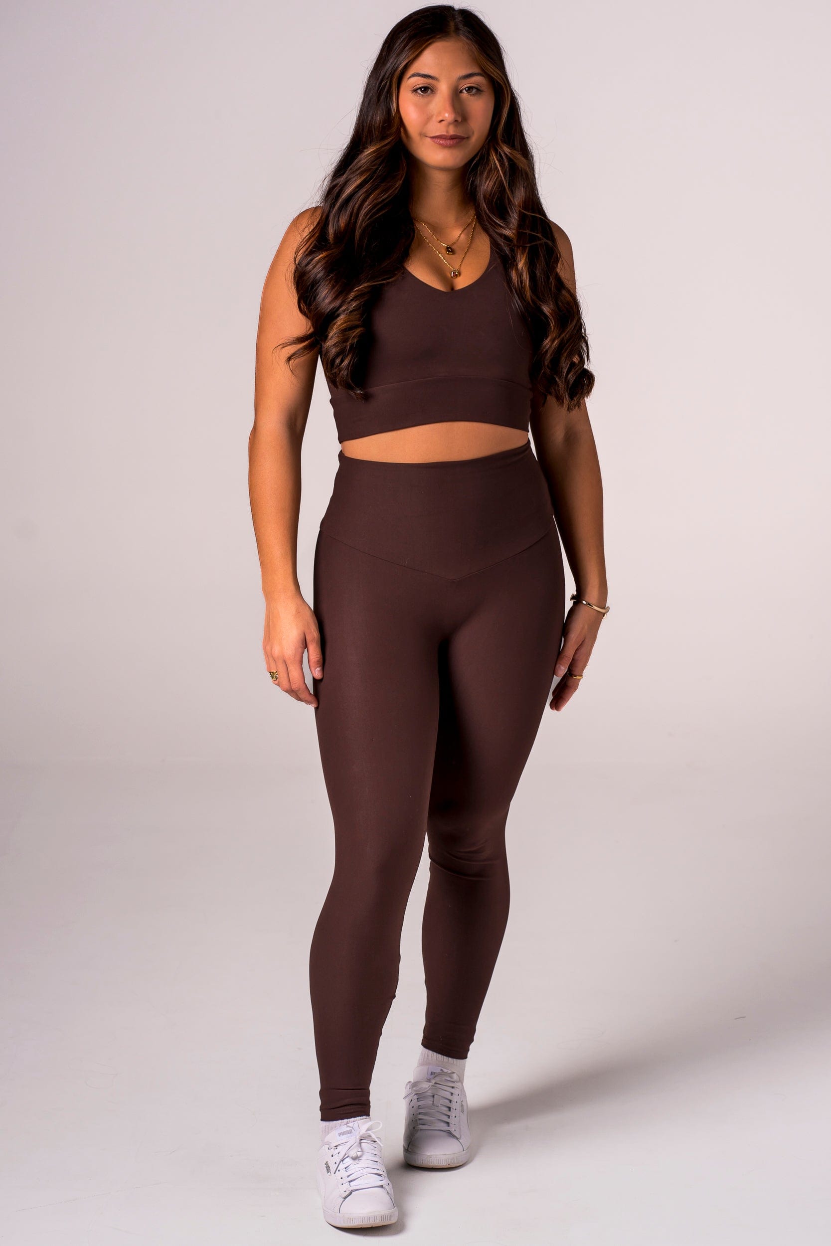 Espresso Dynamic High Waisted Ankle Biter Leggings