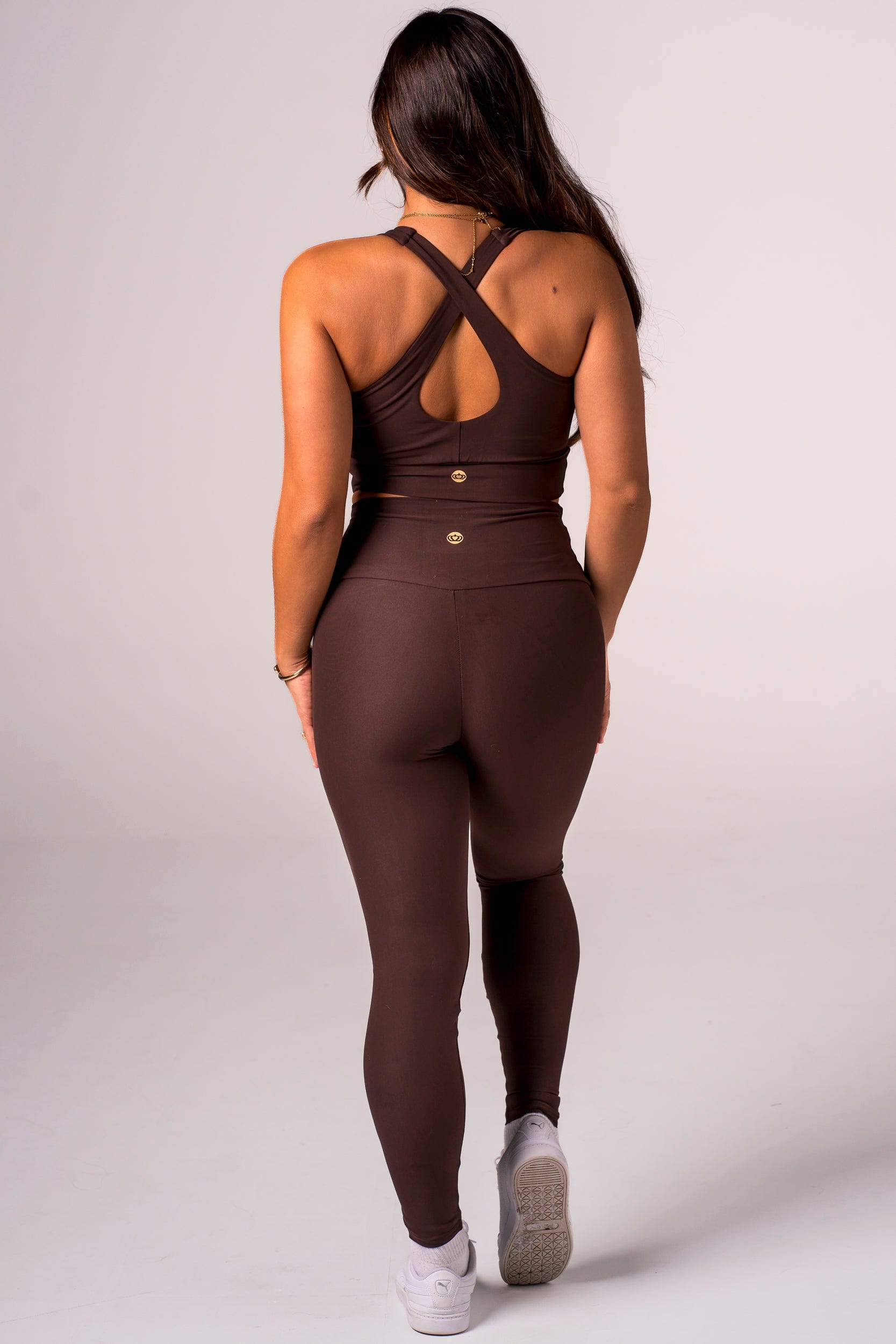 Espresso Dynamic High Waisted Ankle Biter Leggings