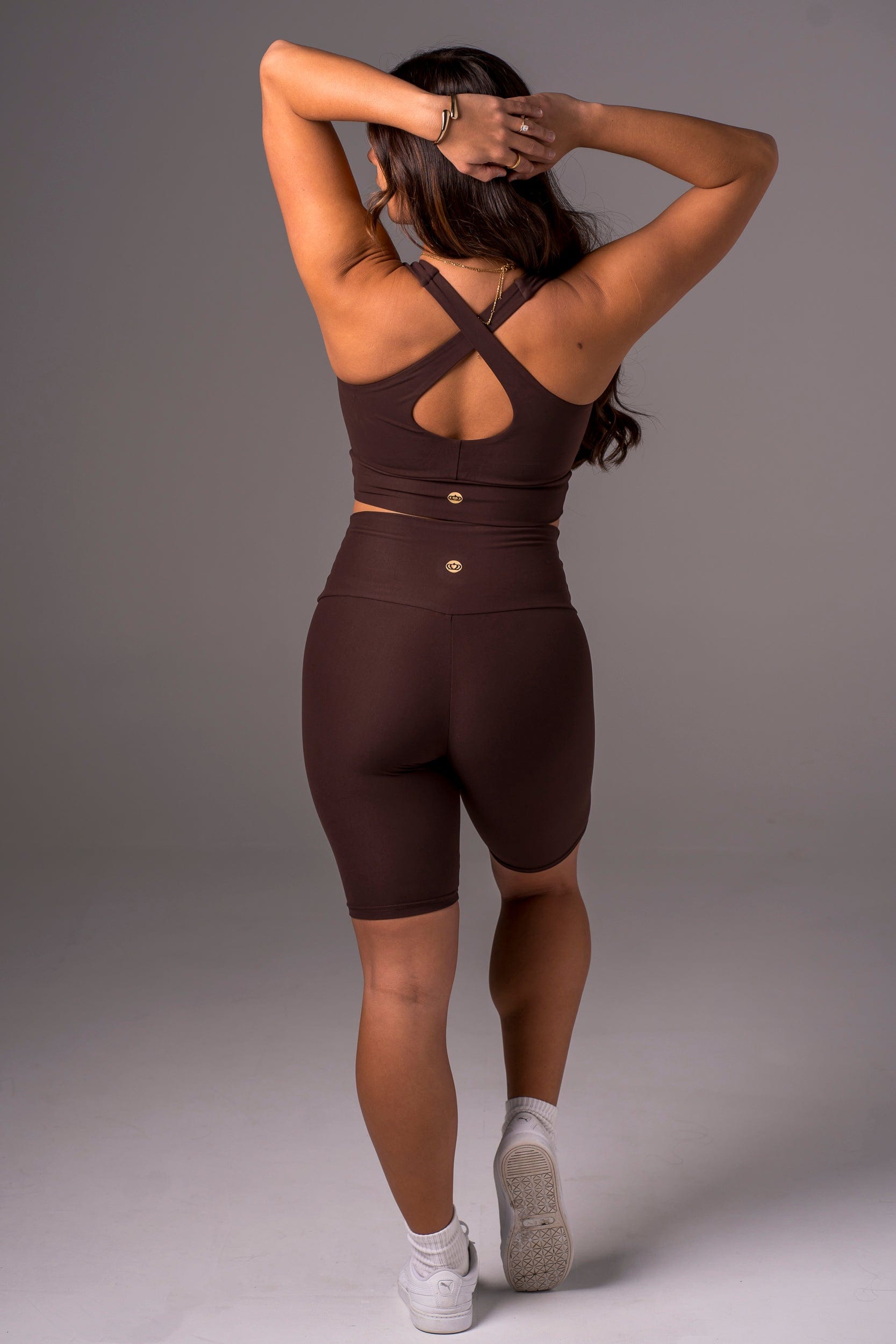 Espresso Dynamic High Waisted Bike Shorts