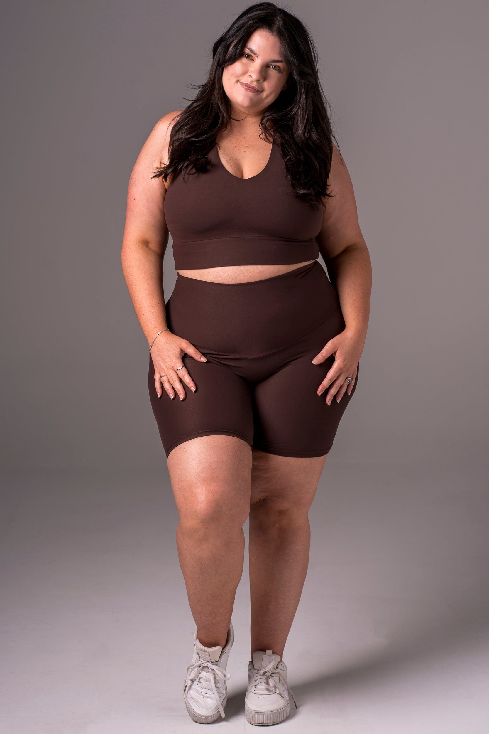 Espresso Dynamic High Waisted Booty Shorts