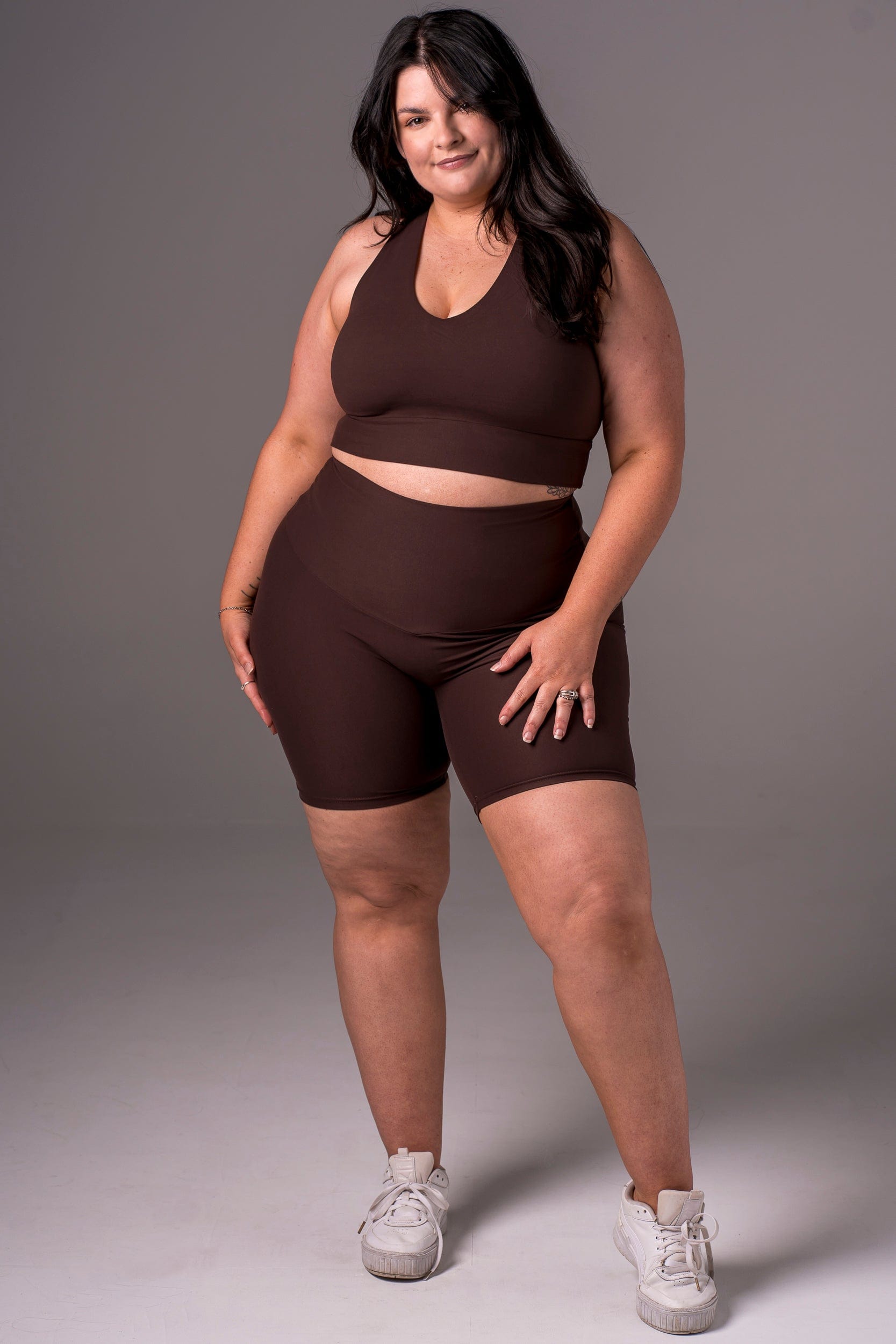 Espresso Dynamic High Waisted Booty Shorts