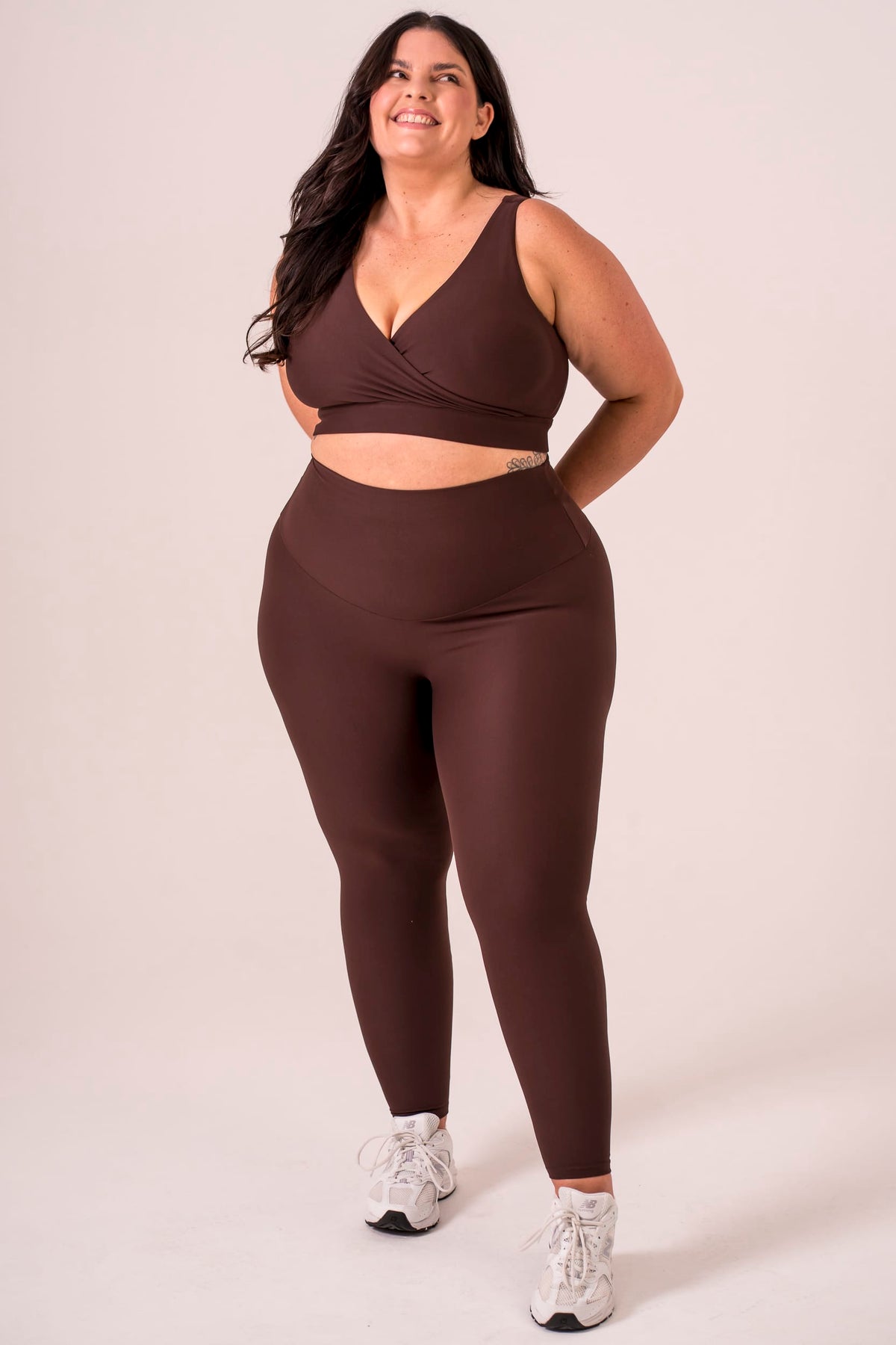 Espresso Dynamic Pocket Band Ankle Biter Leggings