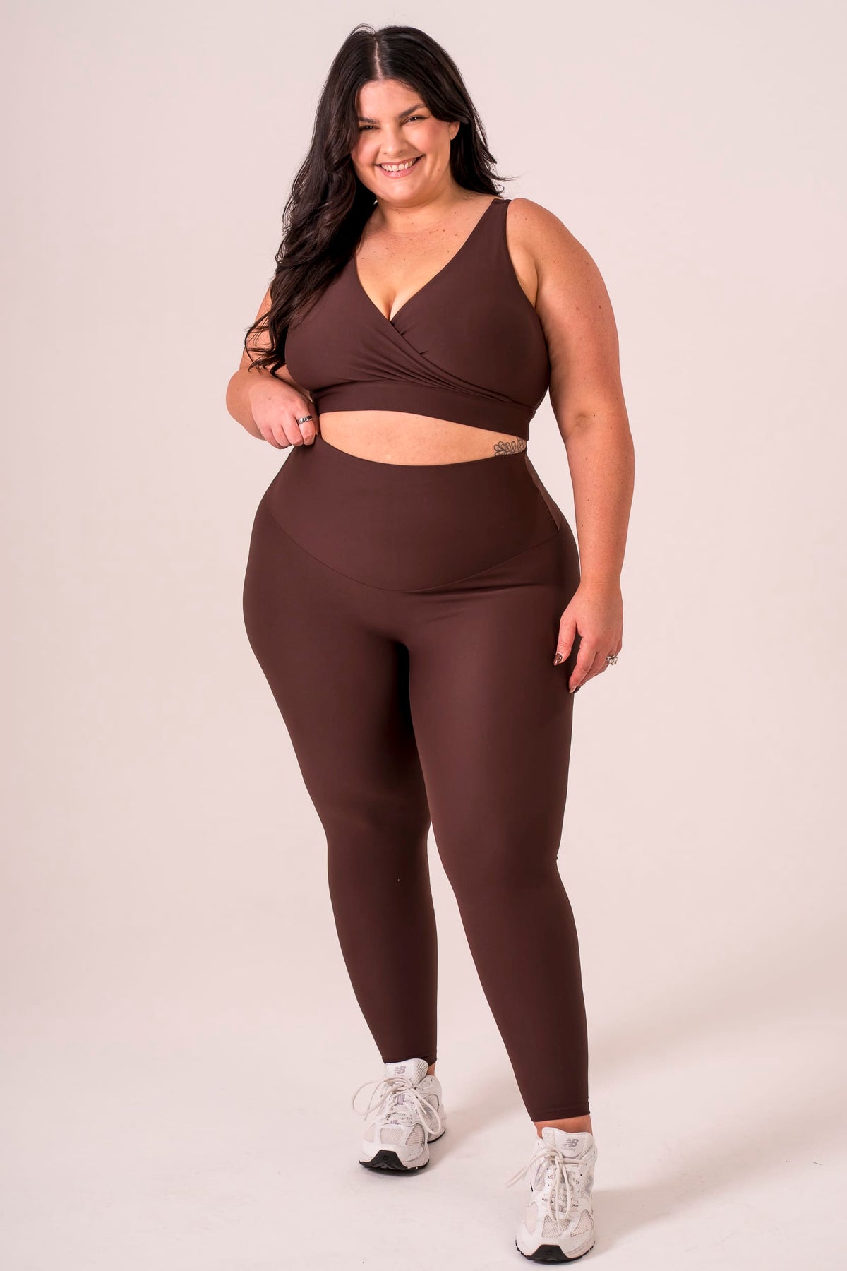 Espresso Dynamic Pocket Band Ankle Biter Leggings