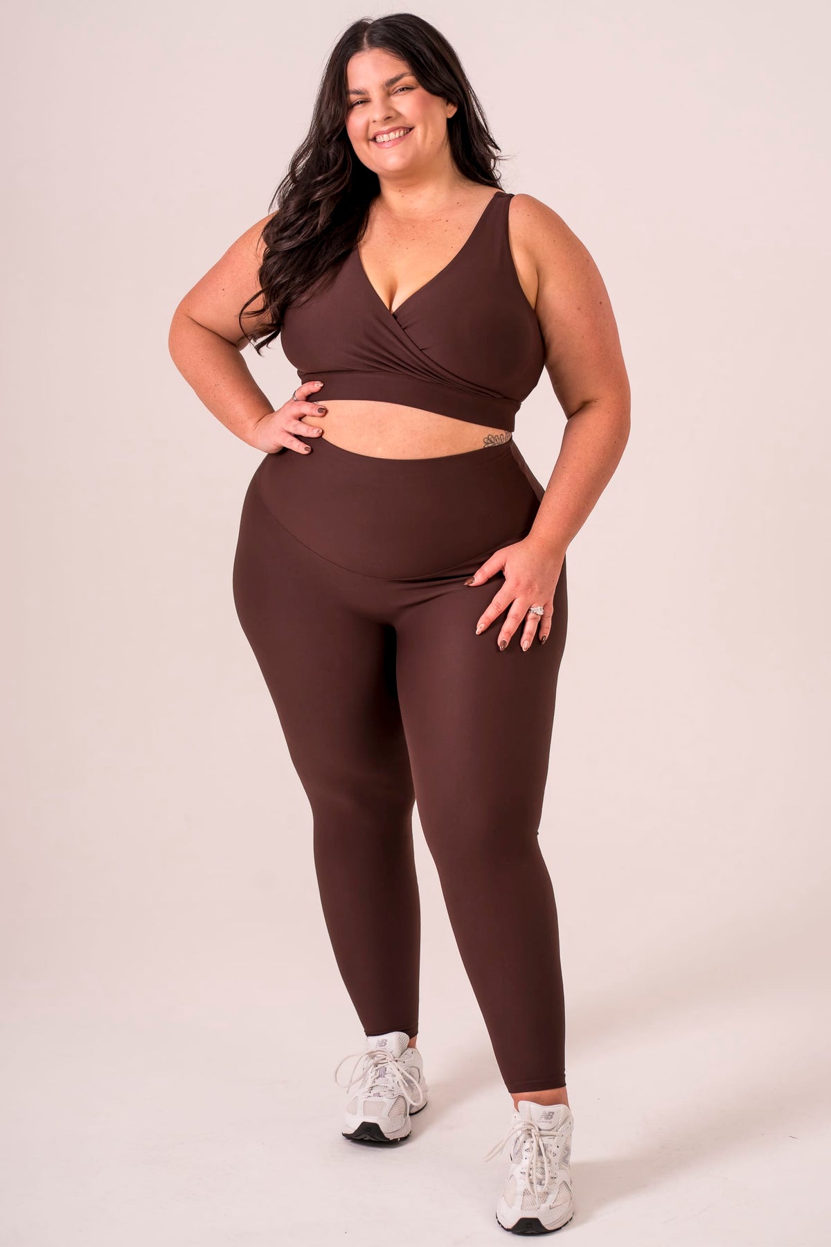 Espresso Dynamic Pocket Band Ankle Biter Leggings