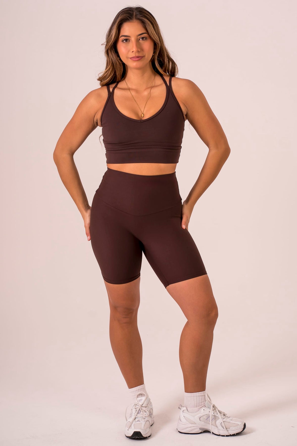 Espresso Dynamic Pocket Band Booty Shorts