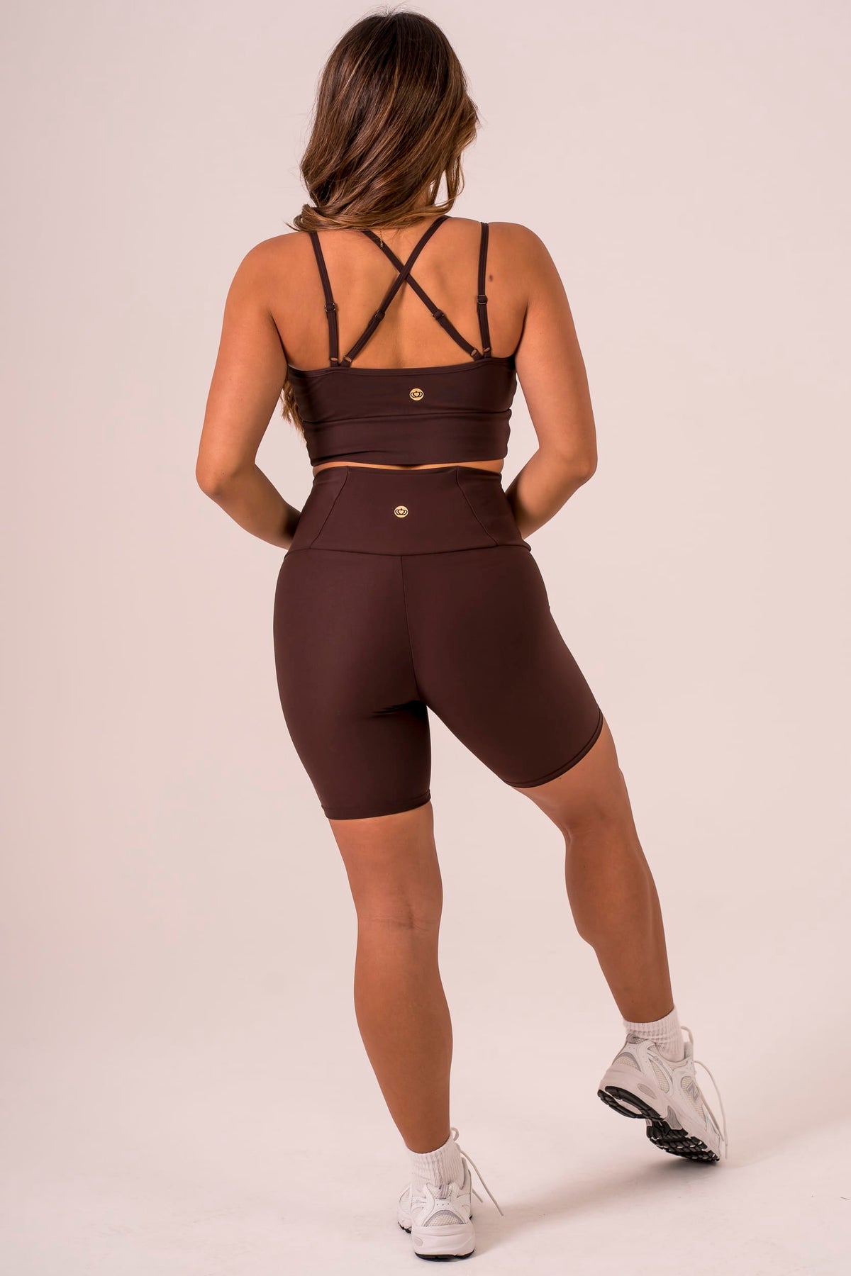 Espresso Dynamic Pocket Band Booty Shorts