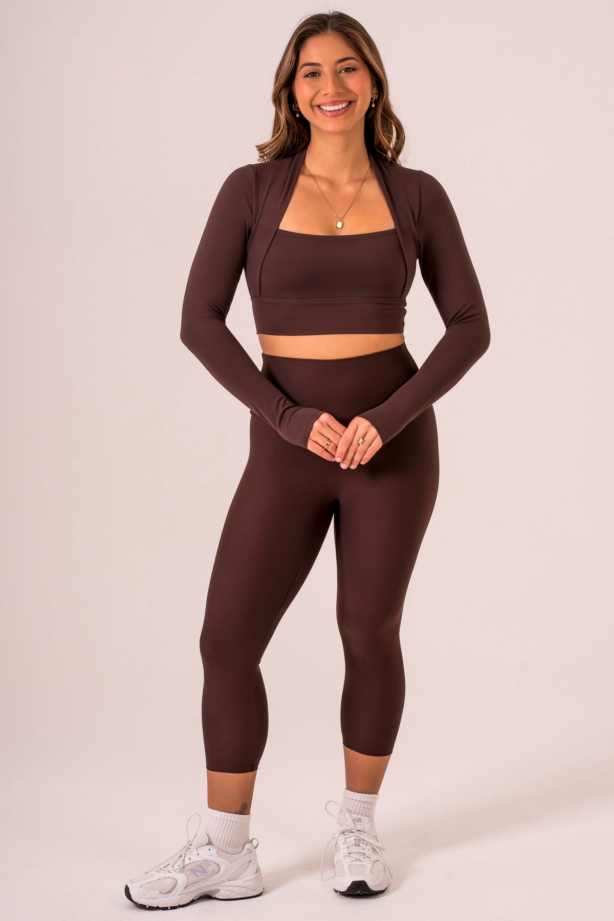 Espresso Dynamic Pocket Band Capri Leggings