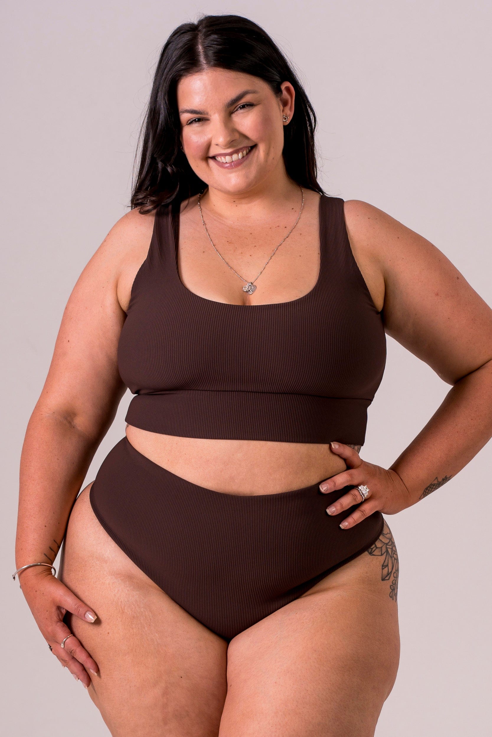 Espresso High Waisted Bikini Bottoms