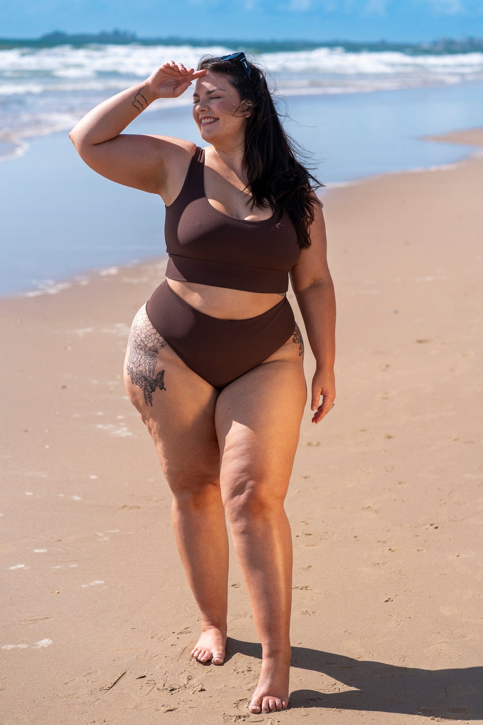 Espresso High Waisted Bikini Bottoms