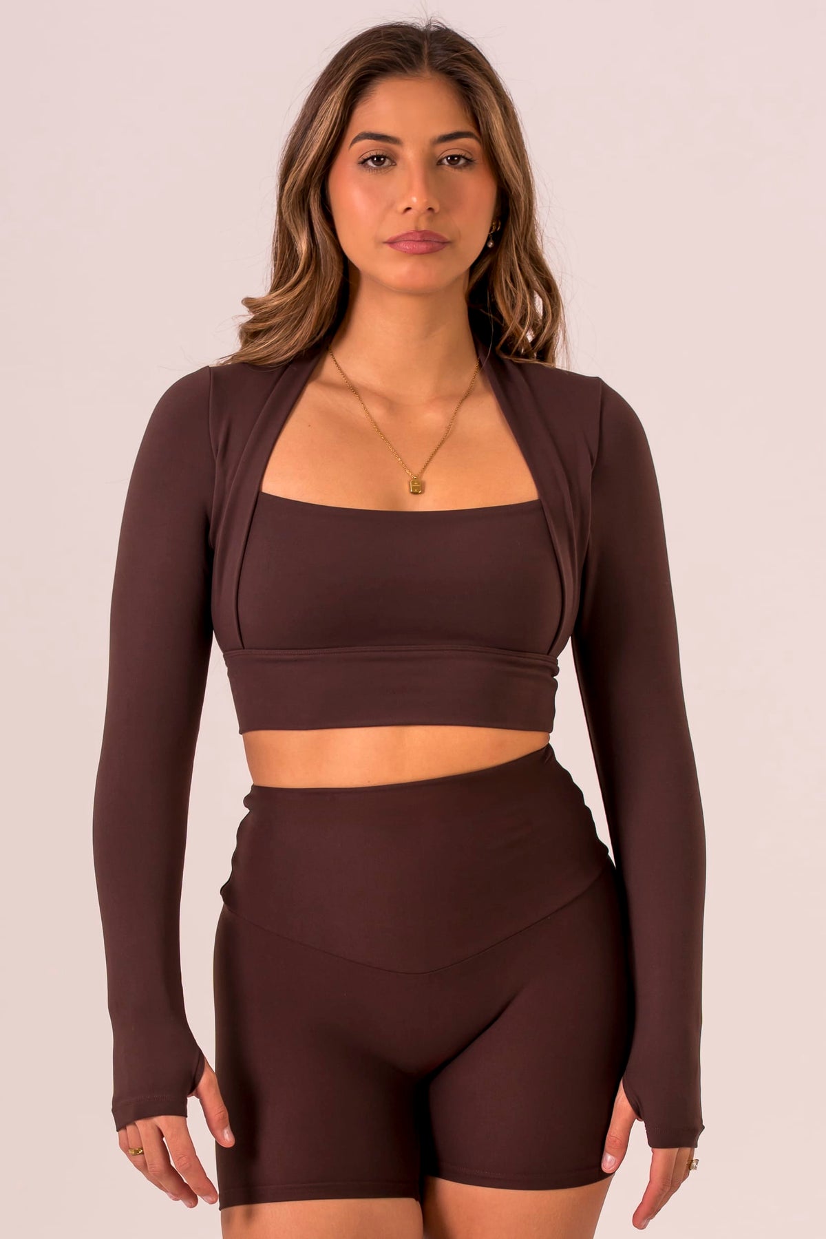 Espresso Luxe Bolero Crop