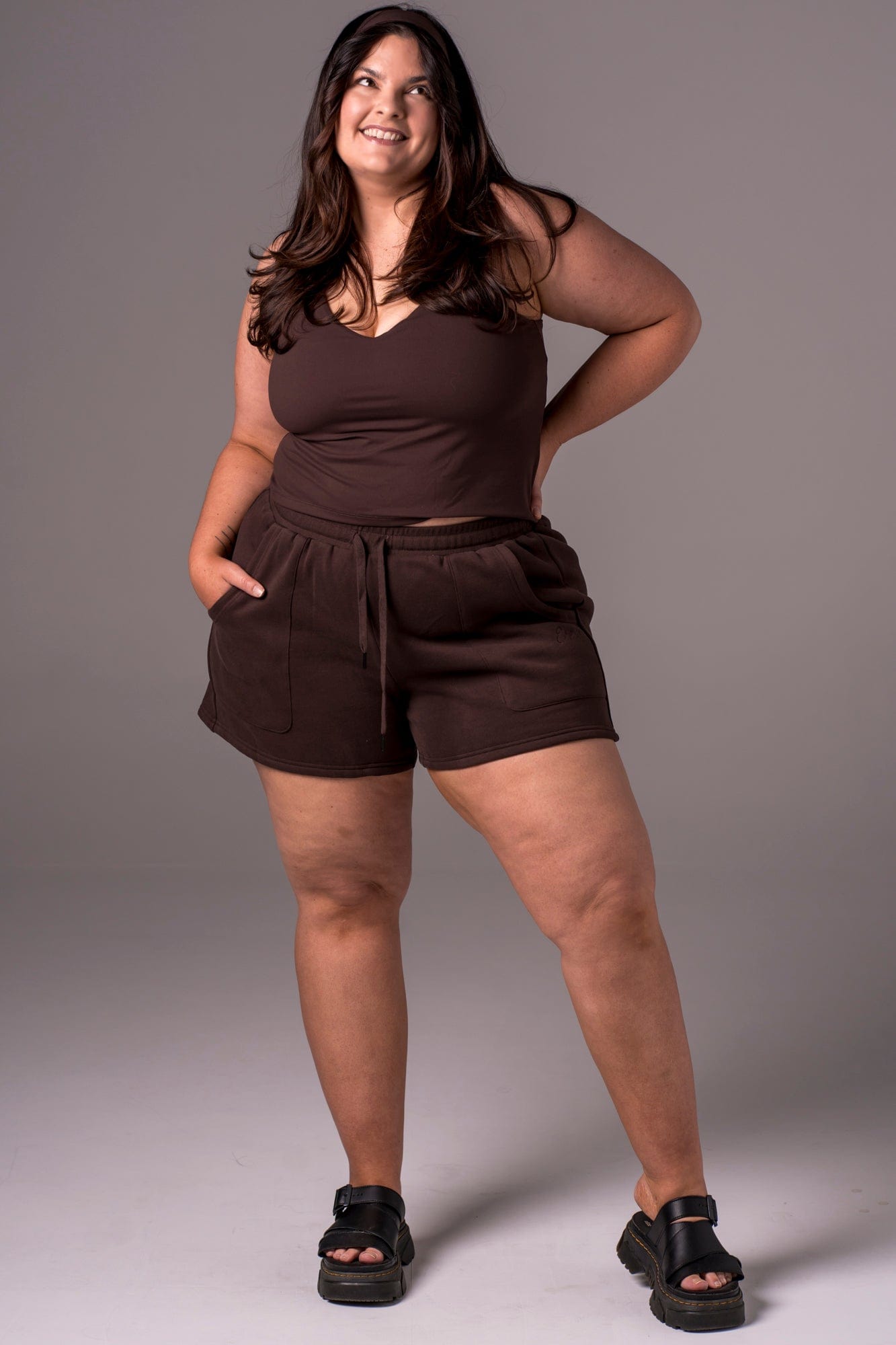 Espresso Luxe Longline Crop