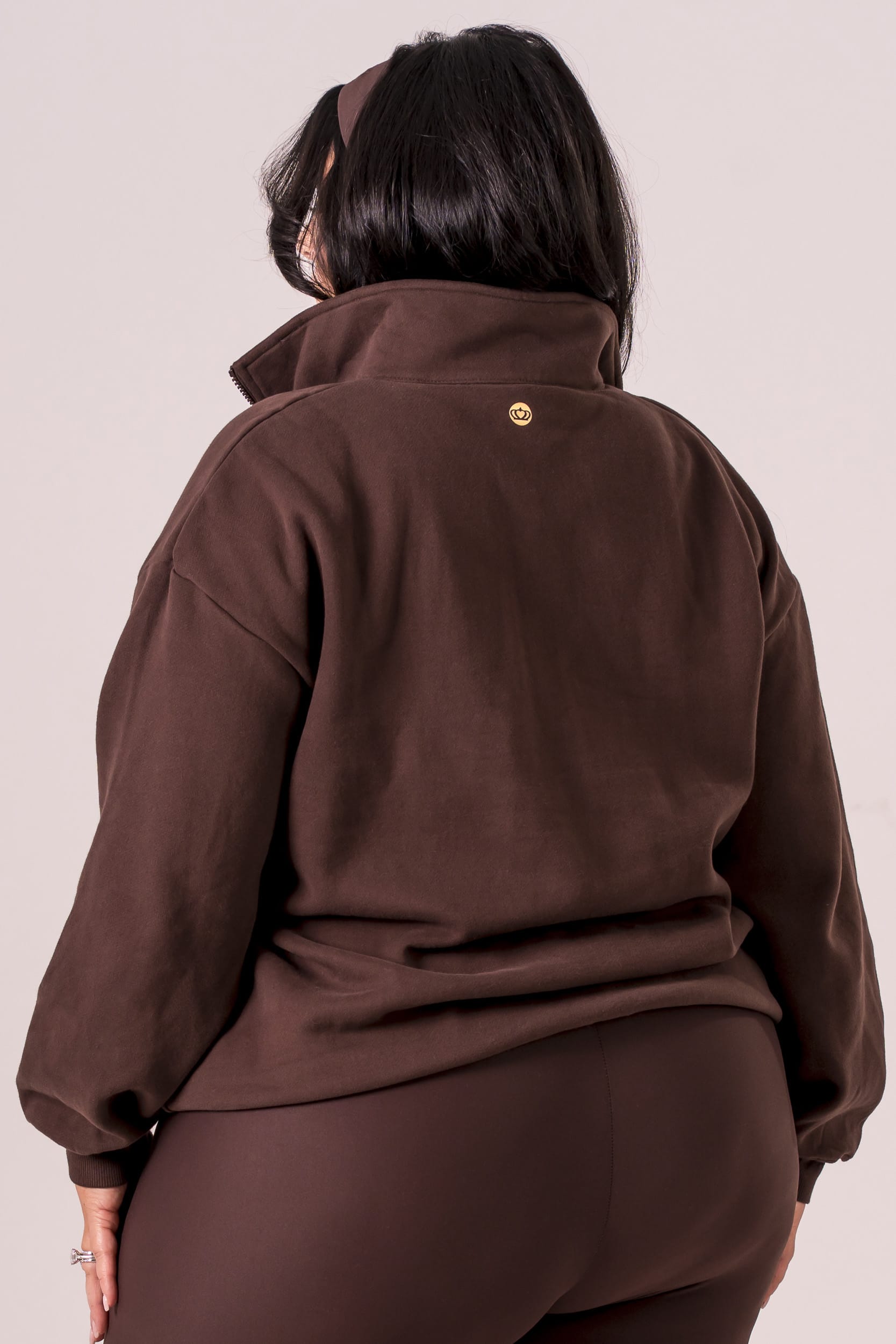 Espresso Quarter Zip Sweater