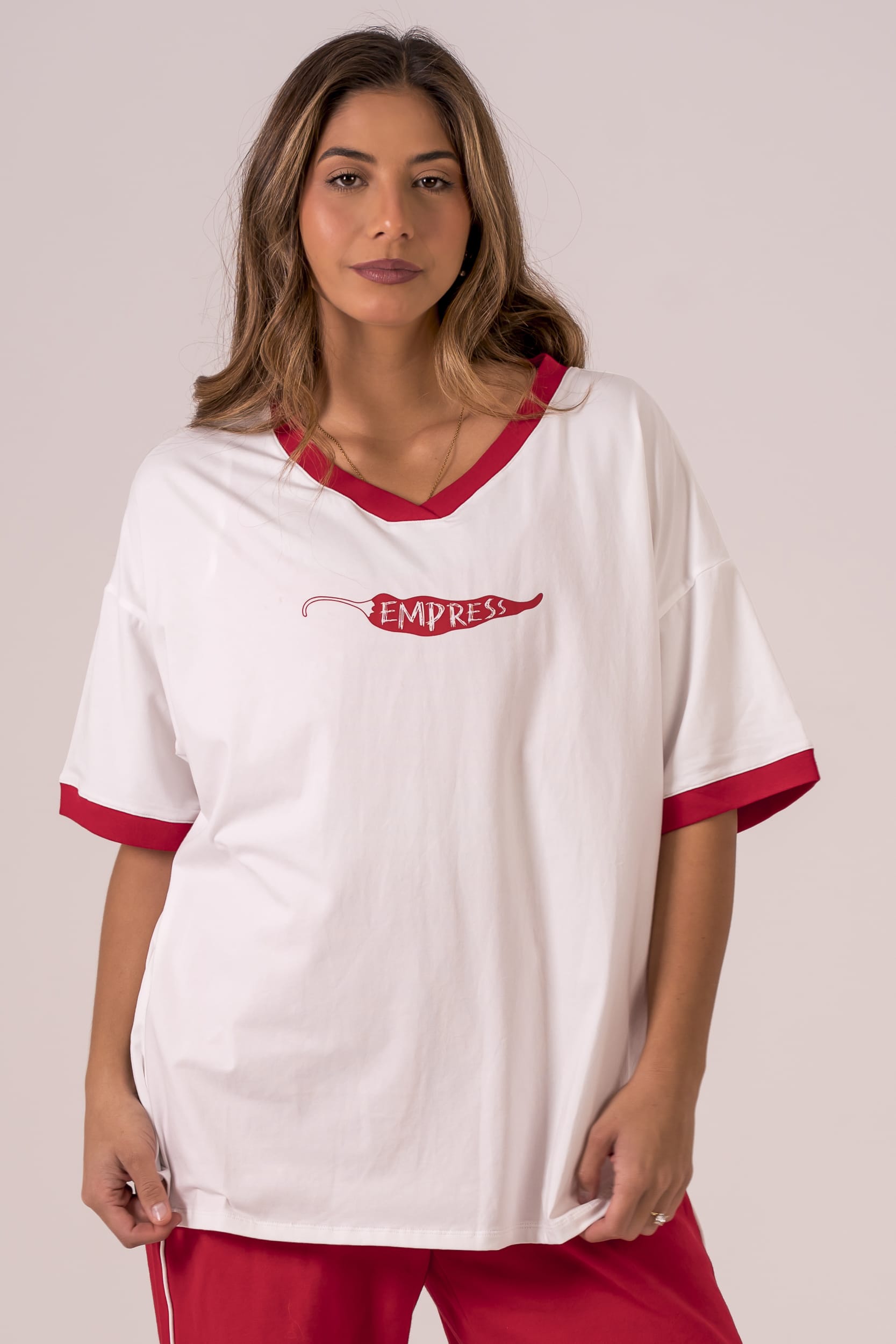 Extra Spicy V Neck Oversized T-Shirt