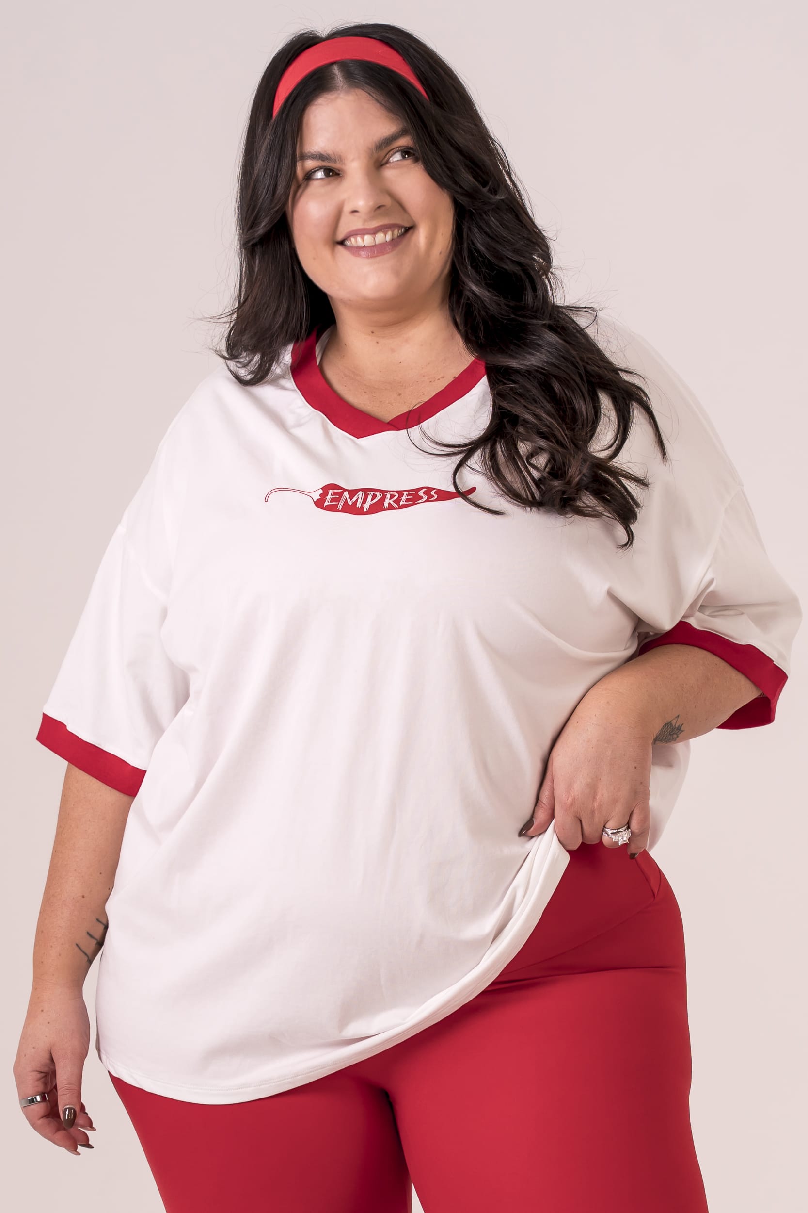 Extra Spicy V Neck Oversized T-Shirt