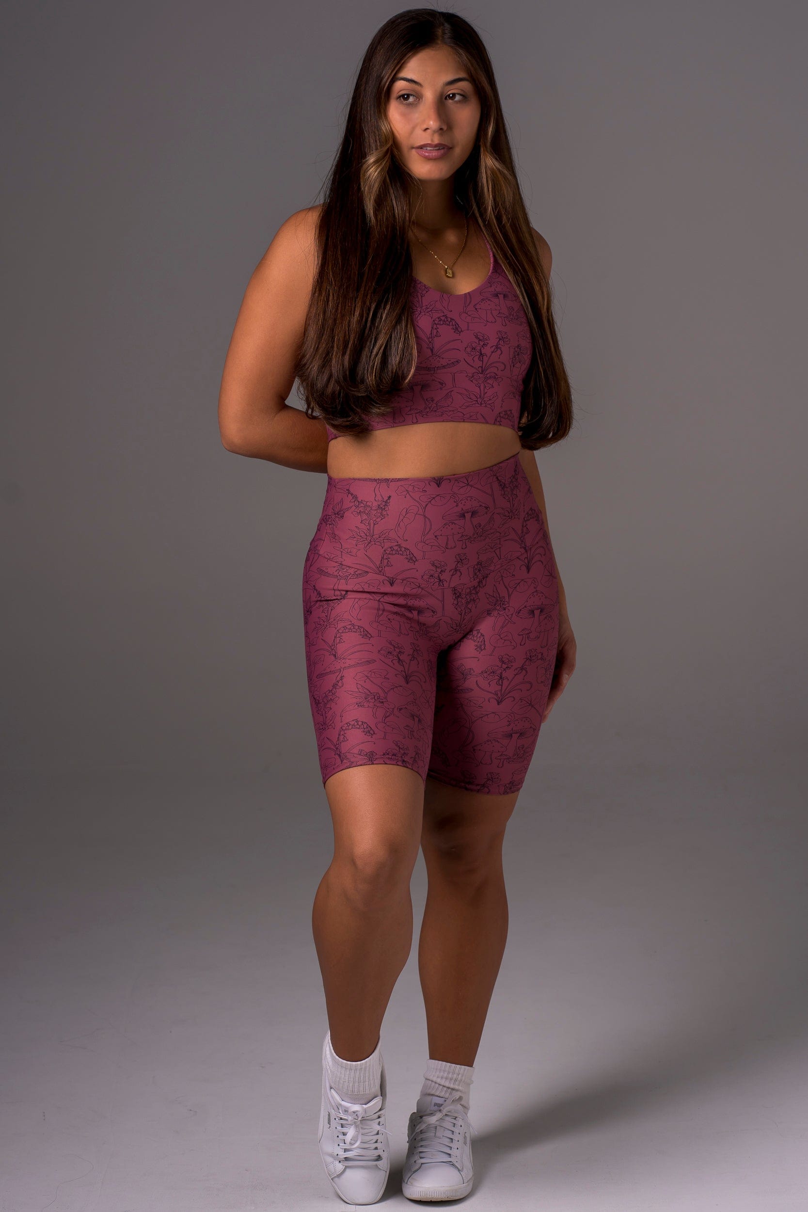 Fairy Garden Dynamic High Waisted Bike Shorts