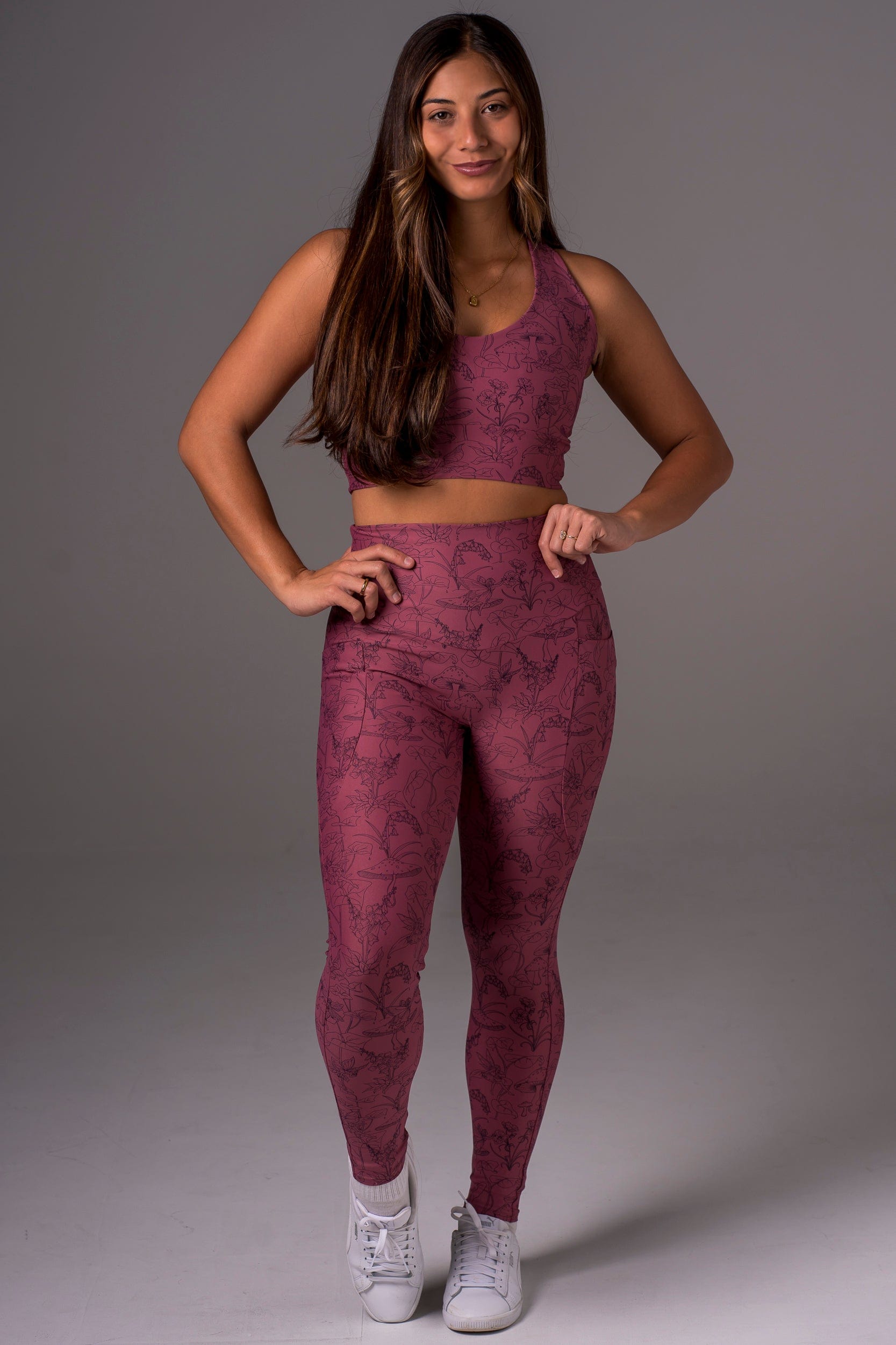 Fairy Garden Dynamic High Waisted Pocket Ankle Biter Leggings
