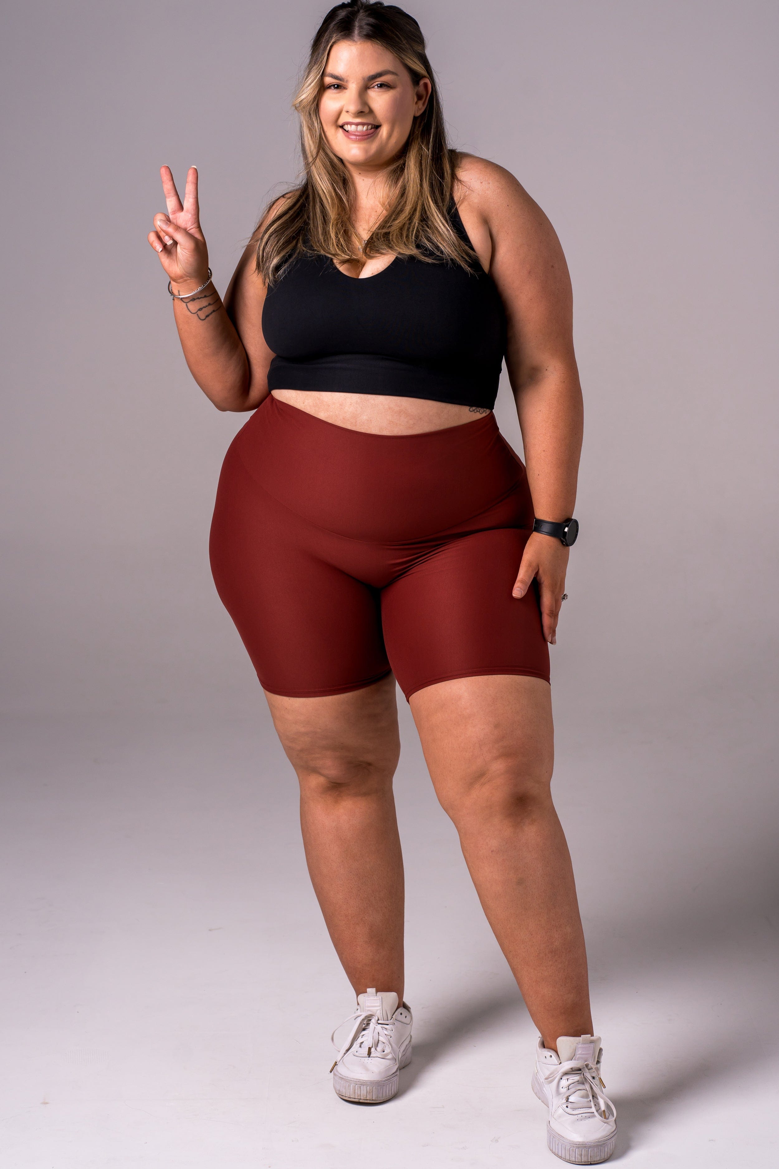 Henna Dynamic High Waisted Seamless Front Booty Shorts