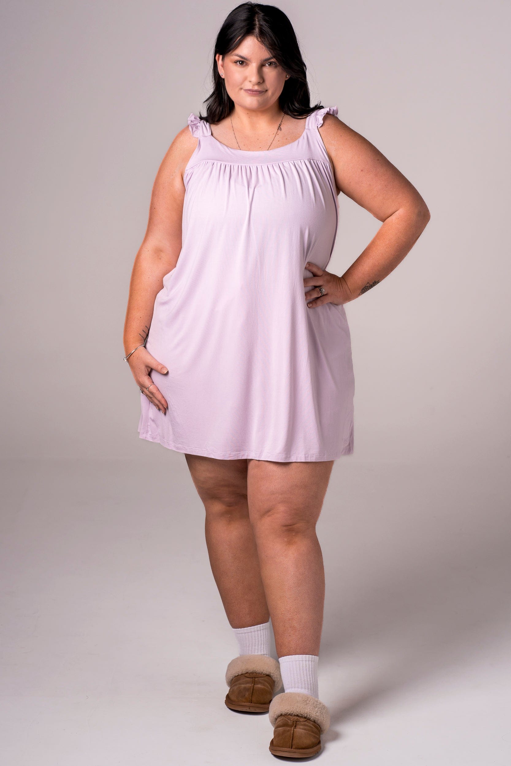 Lilac Bamboo Pyjama Dress