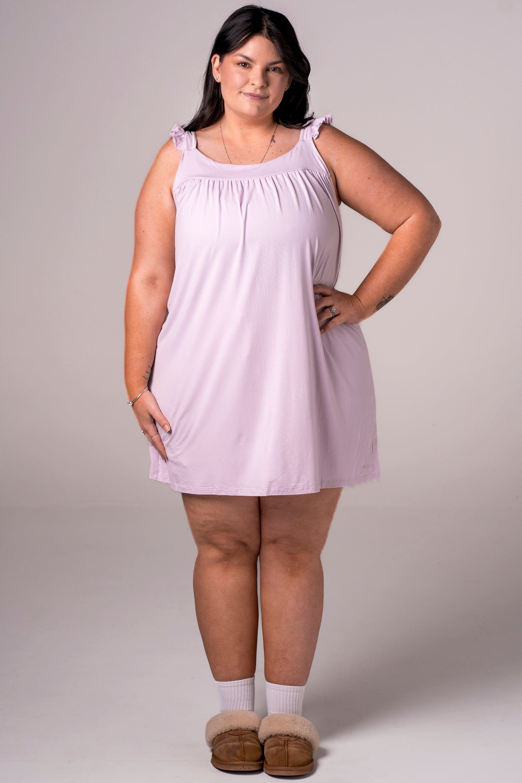 Lilac Bamboo Pyjama Dress