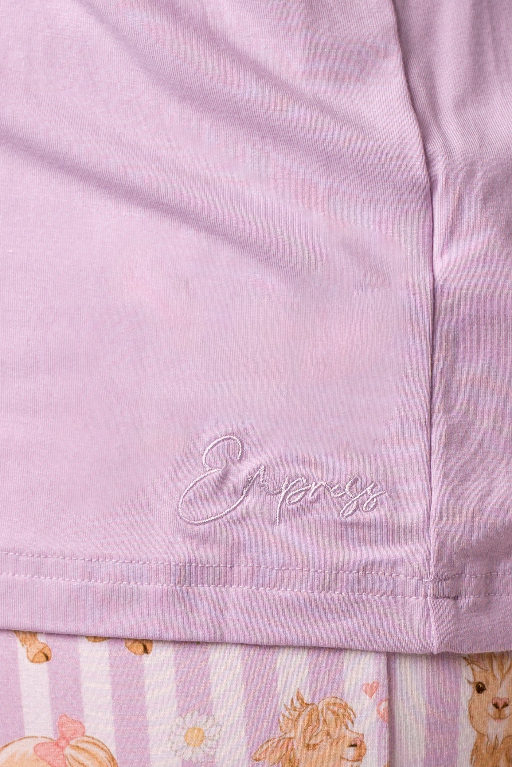 Lilac Bamboo Pyjama Long Sleeve Shirt