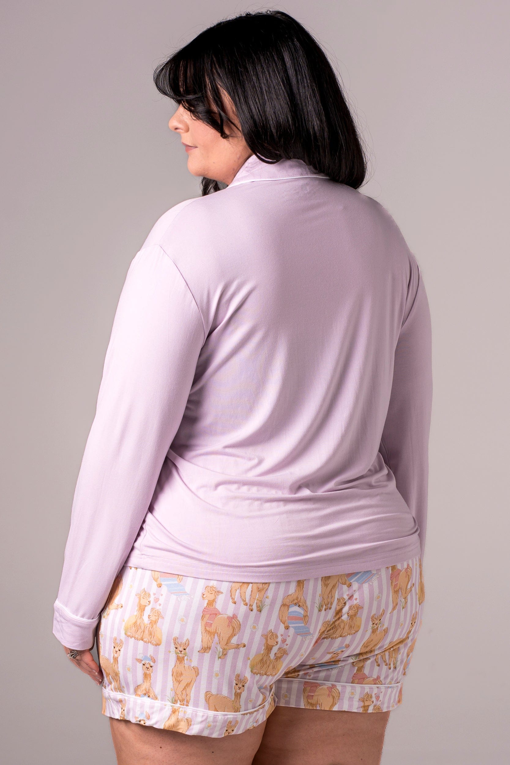 Lilac Bamboo Pyjama Long Sleeve Shirt