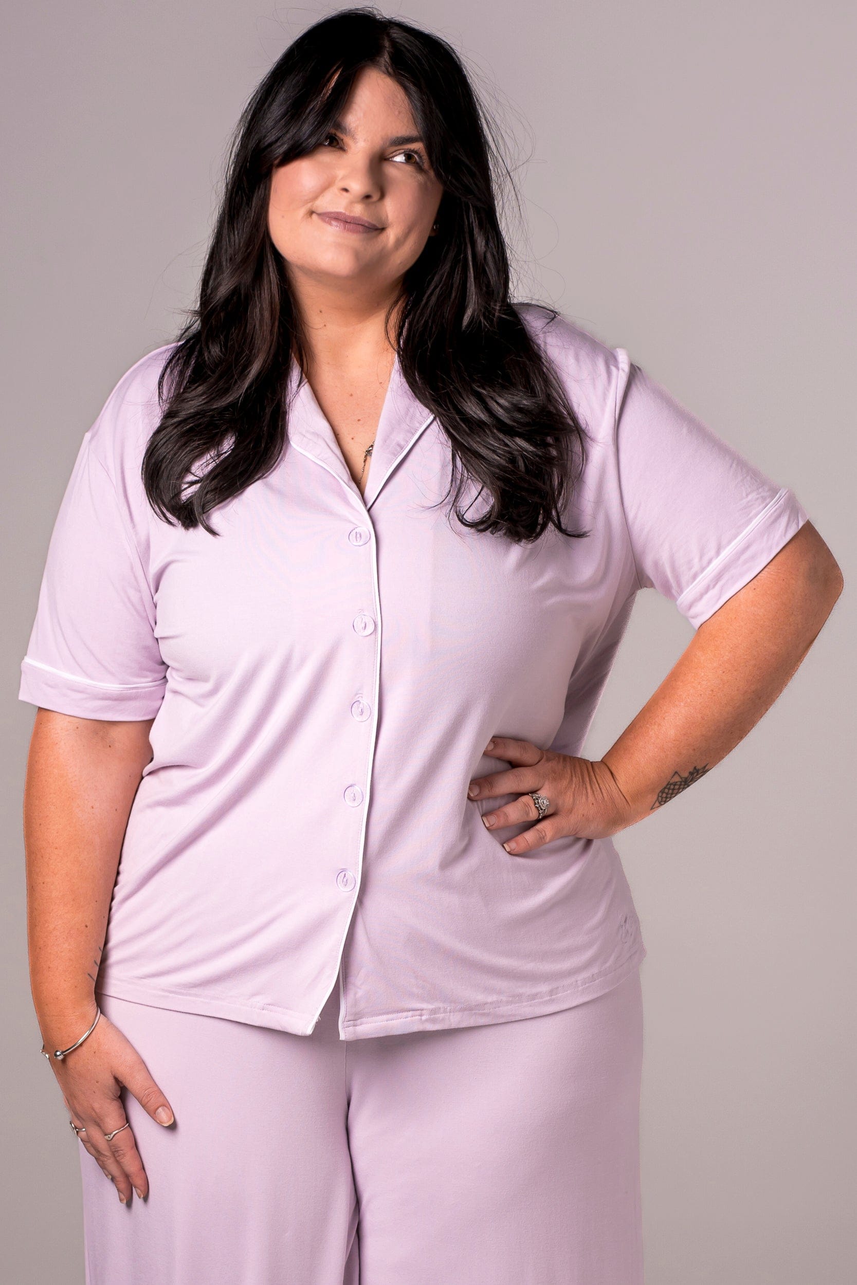 Lilac Bamboo Pyjama Shirt