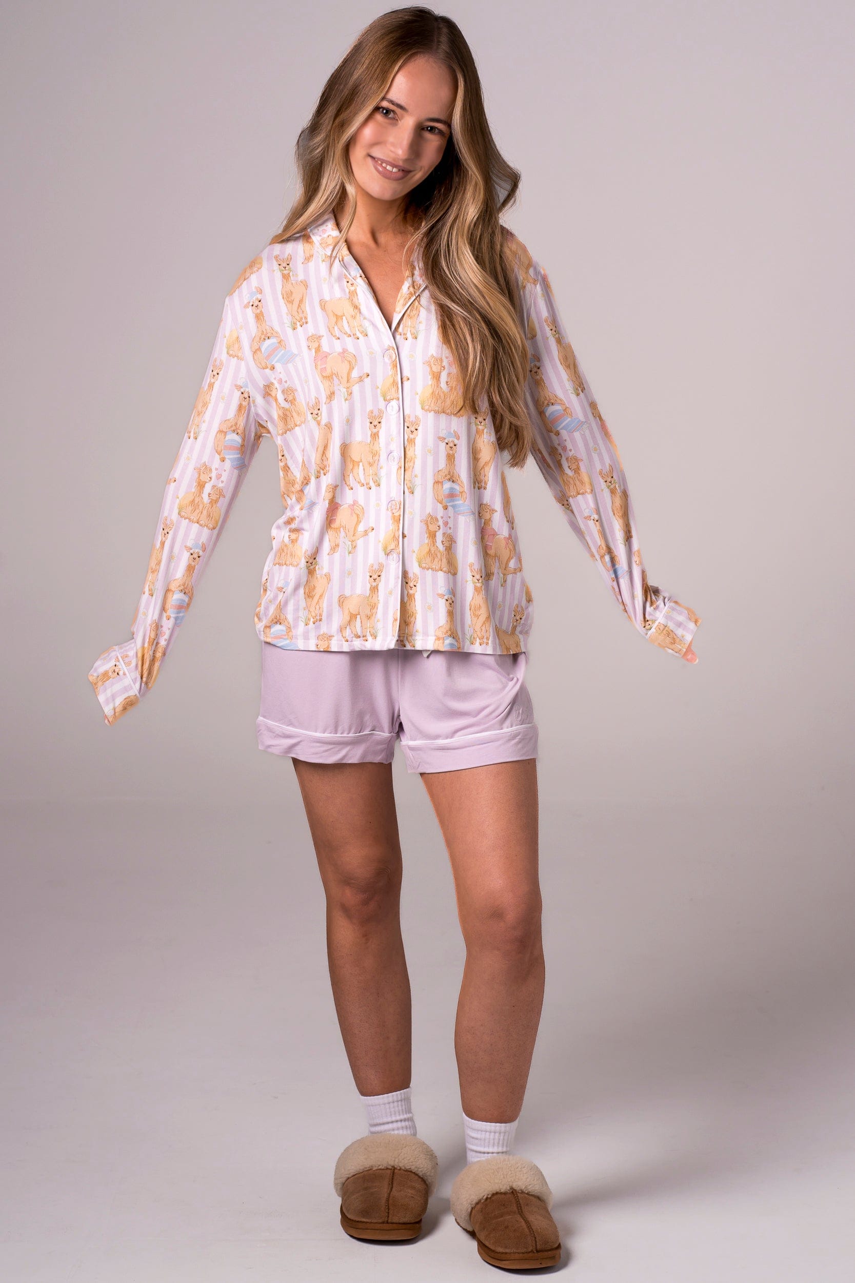 Lilac Bamboo Pyjama Shorts