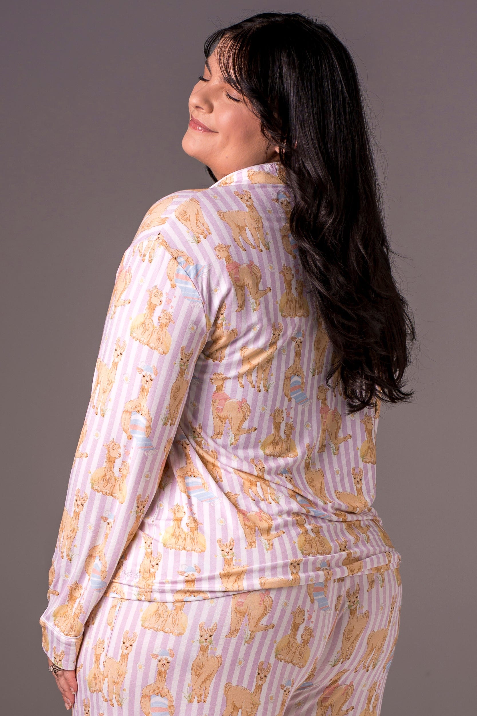 Llama Bamboo Pyjama Long Sleeve Shirt