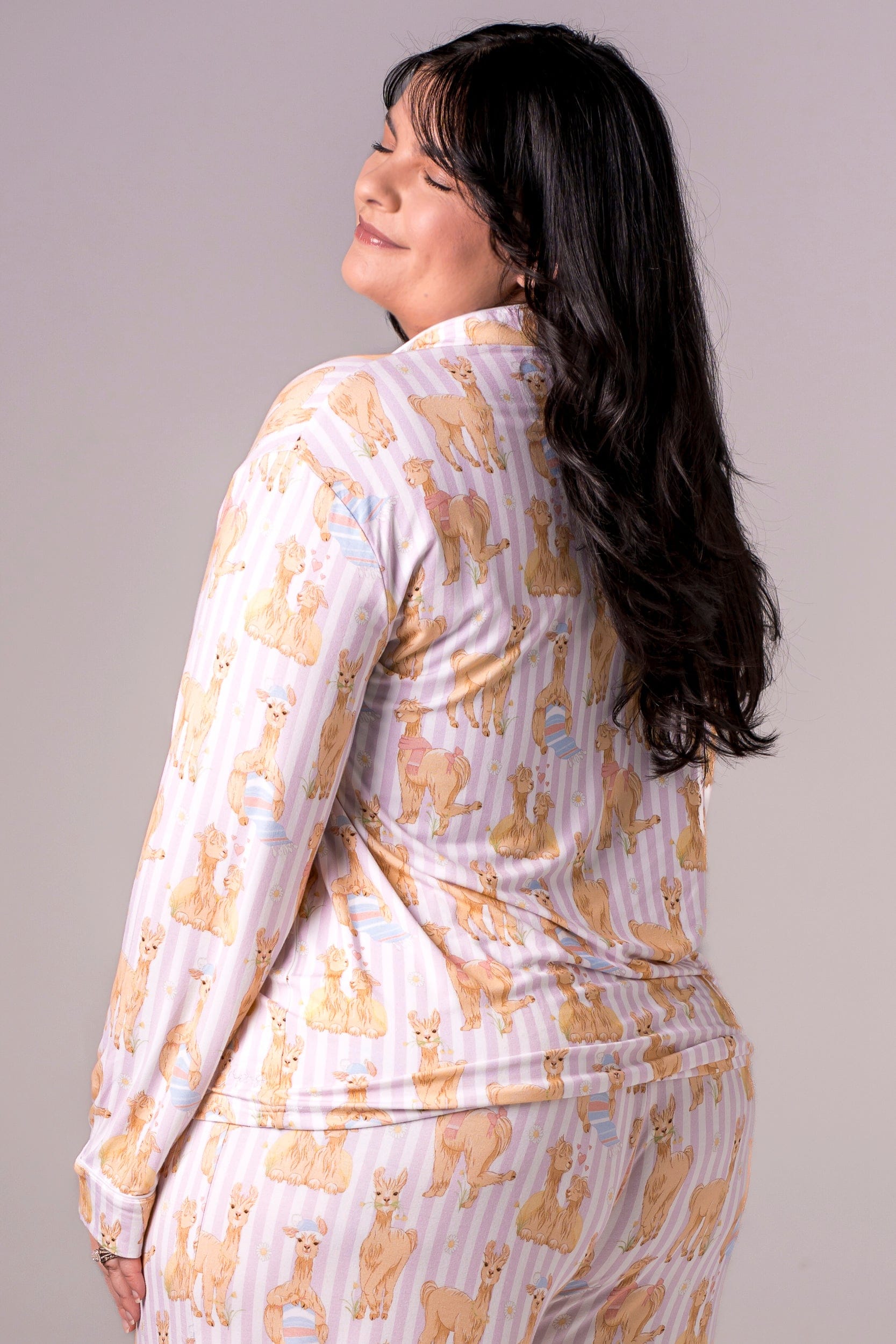 Llama Bamboo Pyjama Long Sleeve Shirt