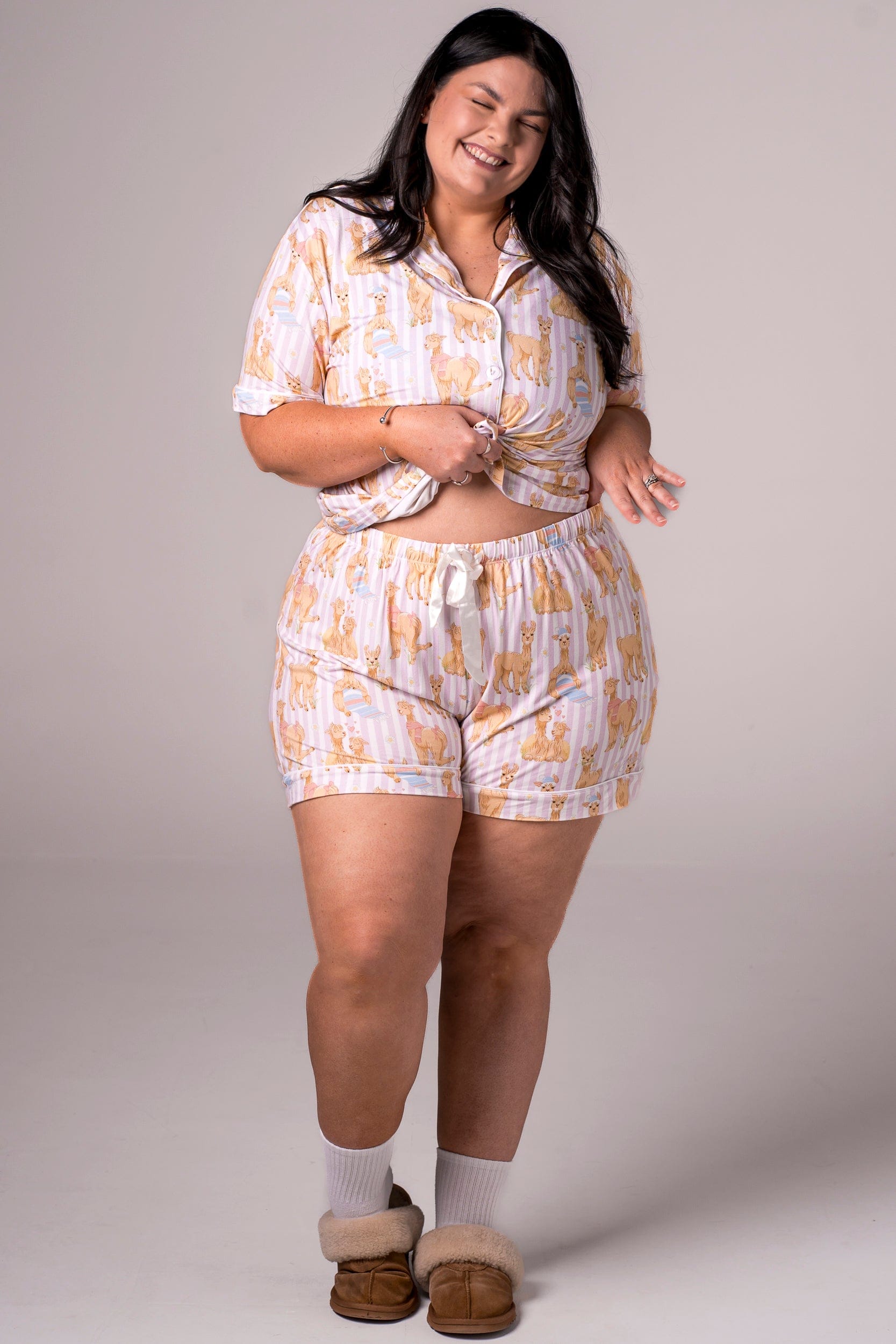 Llama Bamboo Pyjama Shorts