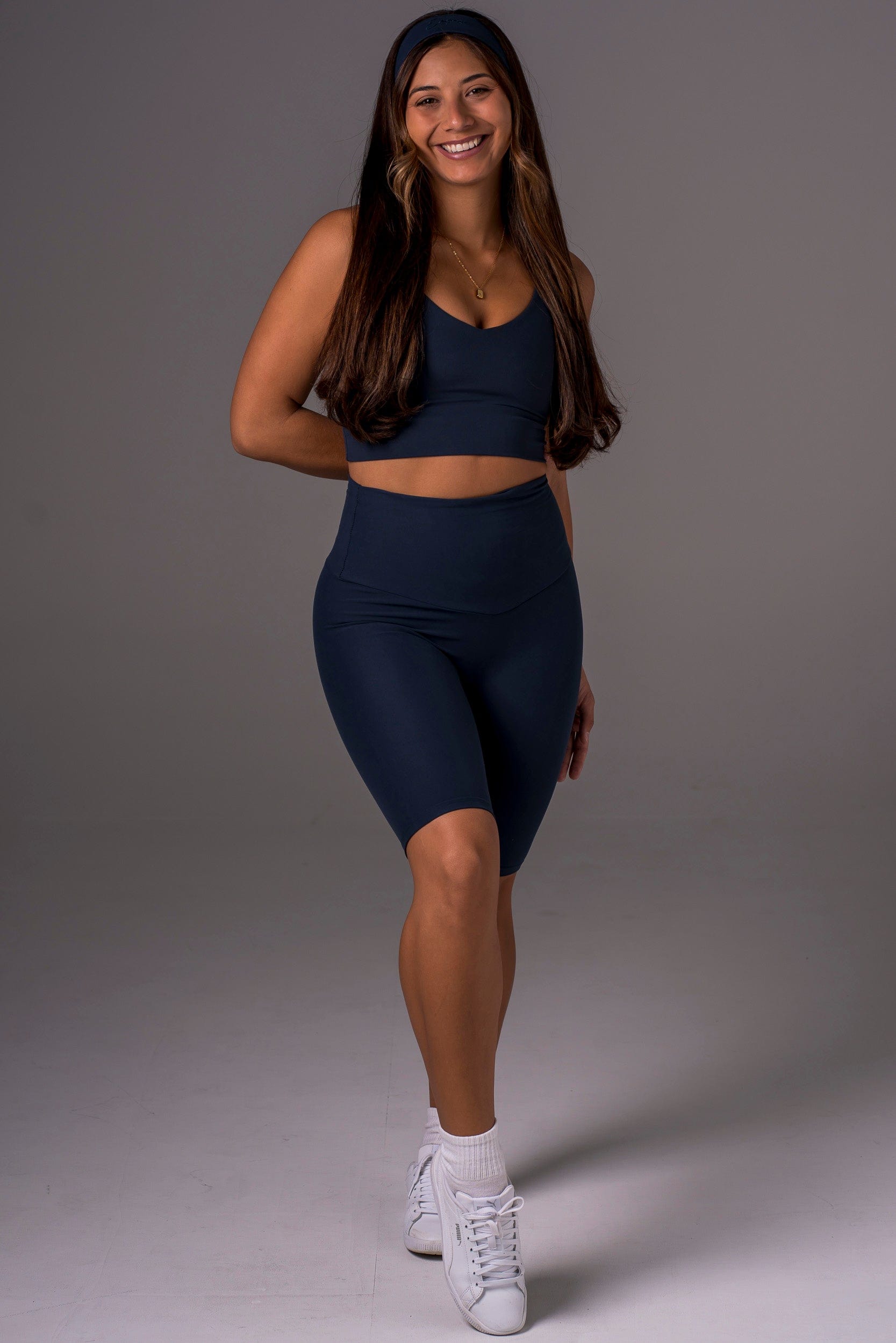 Midnight Dynamic High Waisted Bike Shorts