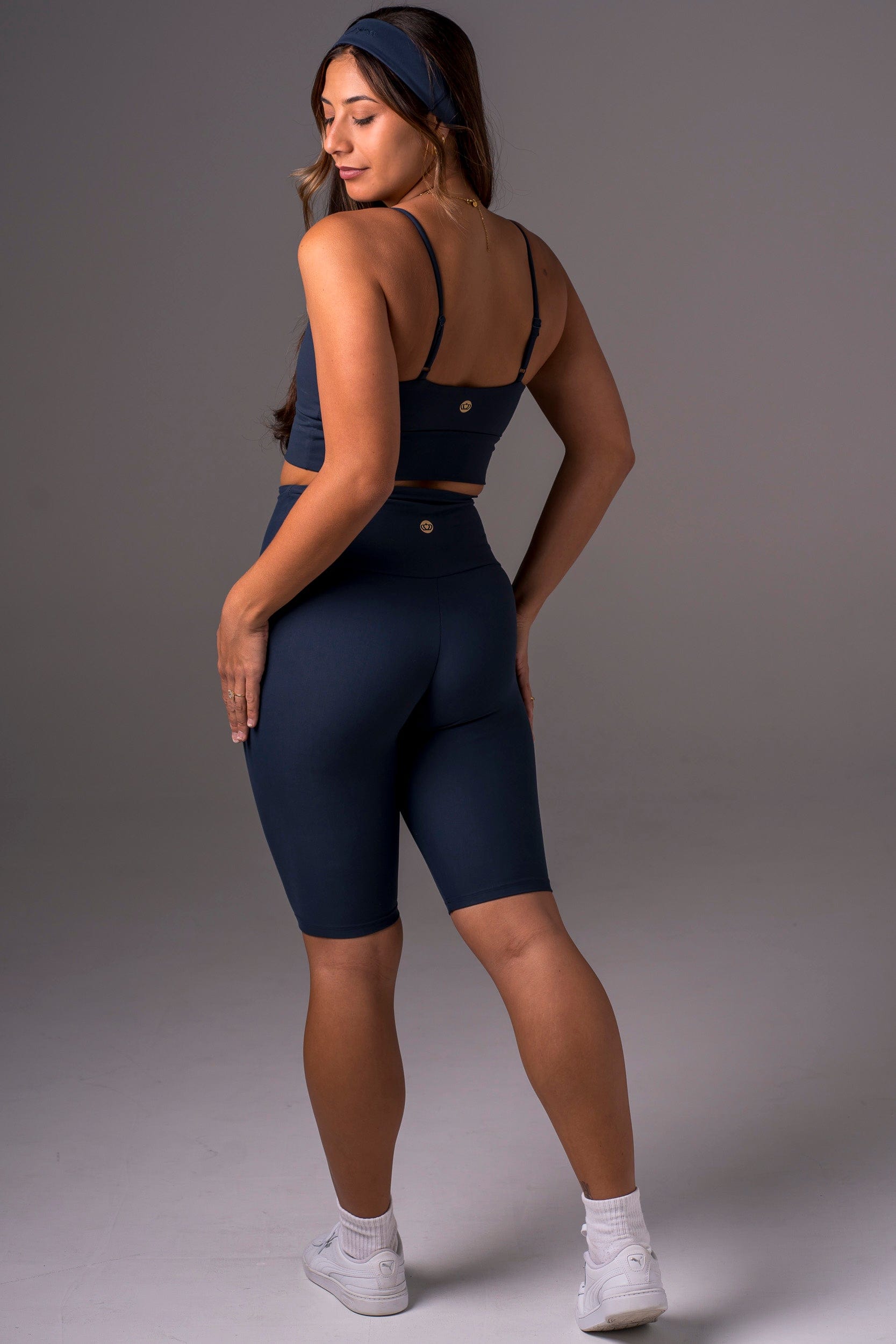 Midnight Dynamic High Waisted Bike Shorts