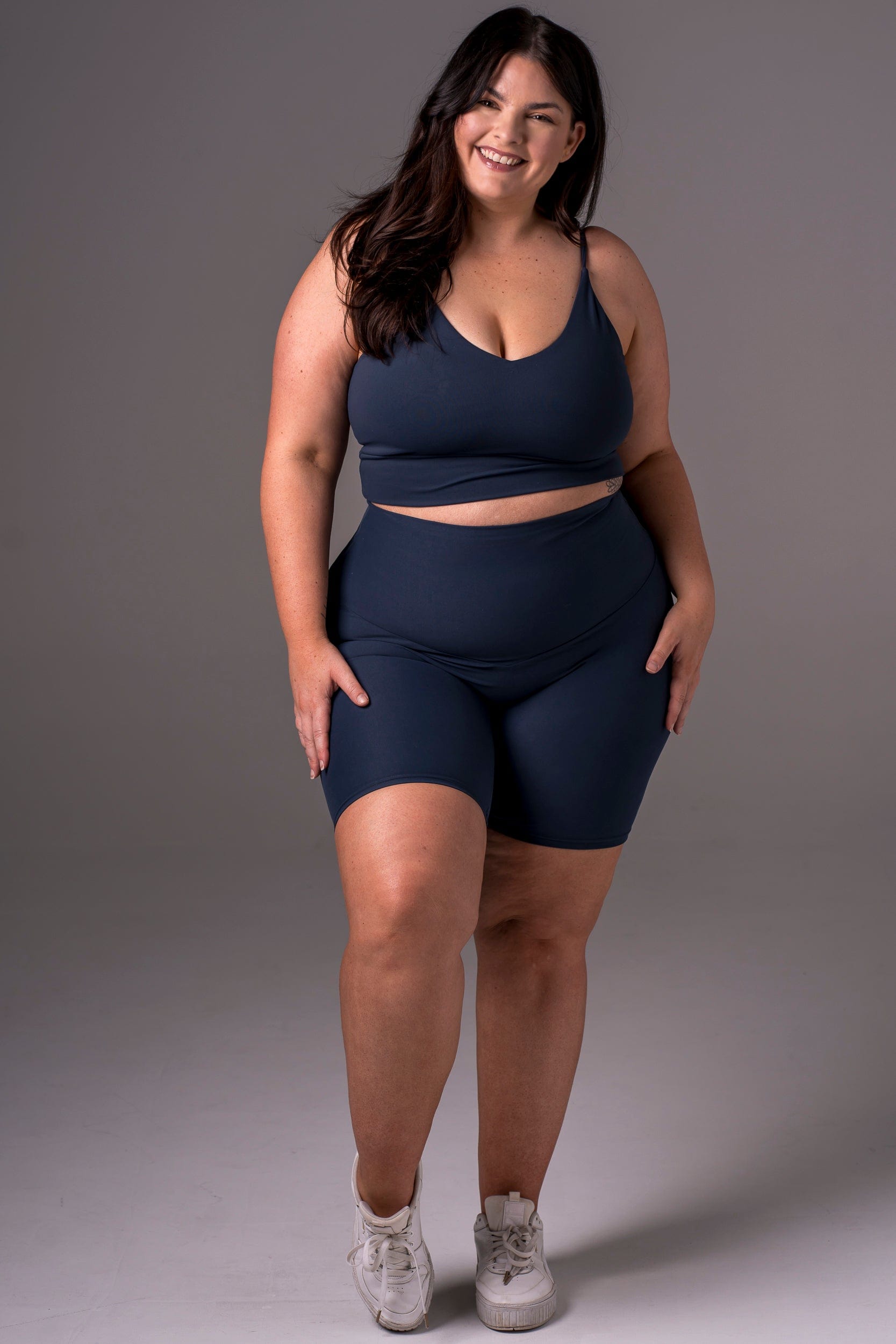 Midnight Dynamic High Waisted Booty Shorts